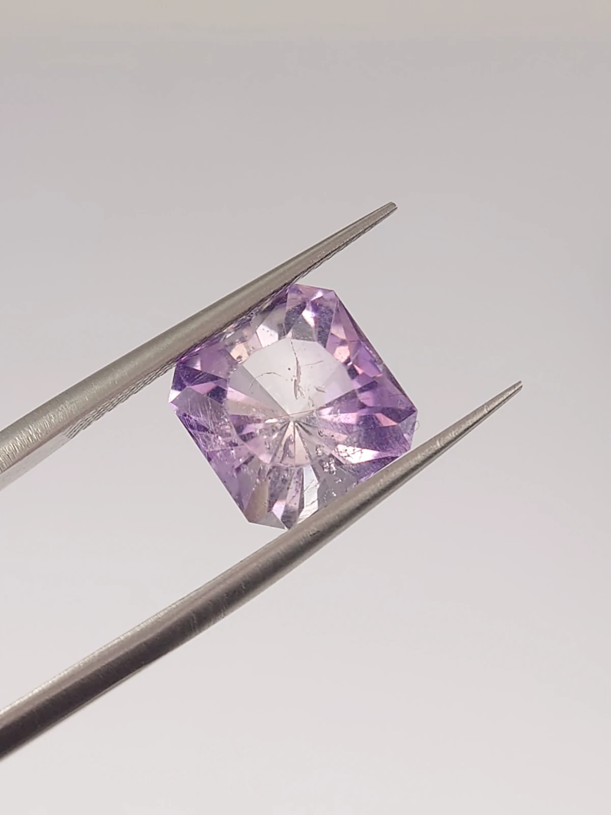 3.5ct Natural Amethyst Square Radiant Loose Cut From Nigeria — view 1