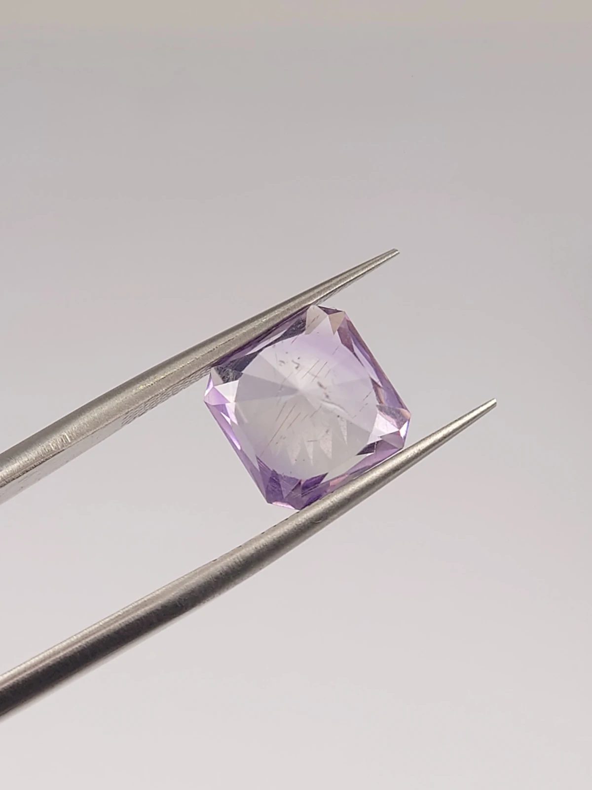 3.5ct Natural Amethyst Square Radiant Loose Cut From Nigeria — view 2