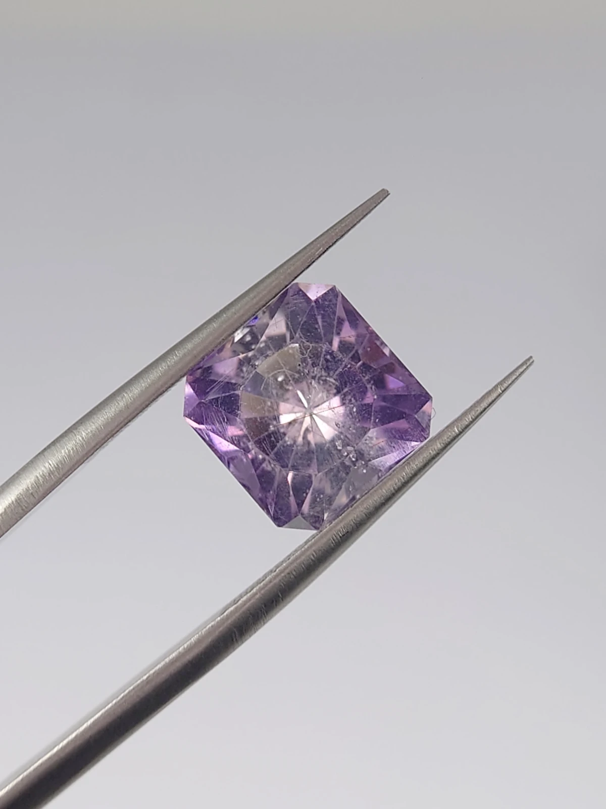 3.5ct Natural Amethyst Square Radiant Loose Cut From Nigeria — view 4