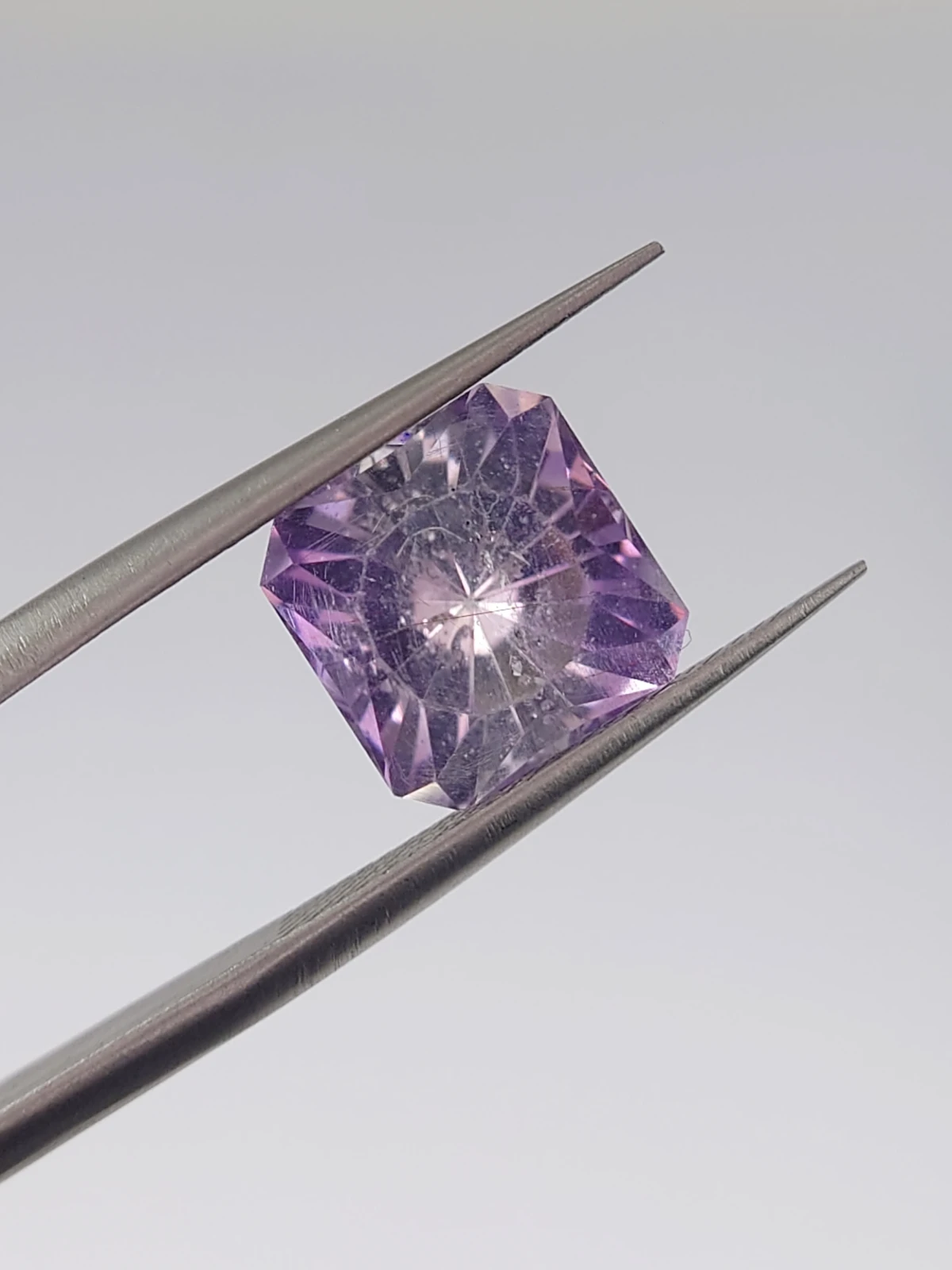 3.5ct Natural Amethyst Square Radiant Loose Cut From Nigeria — view 5