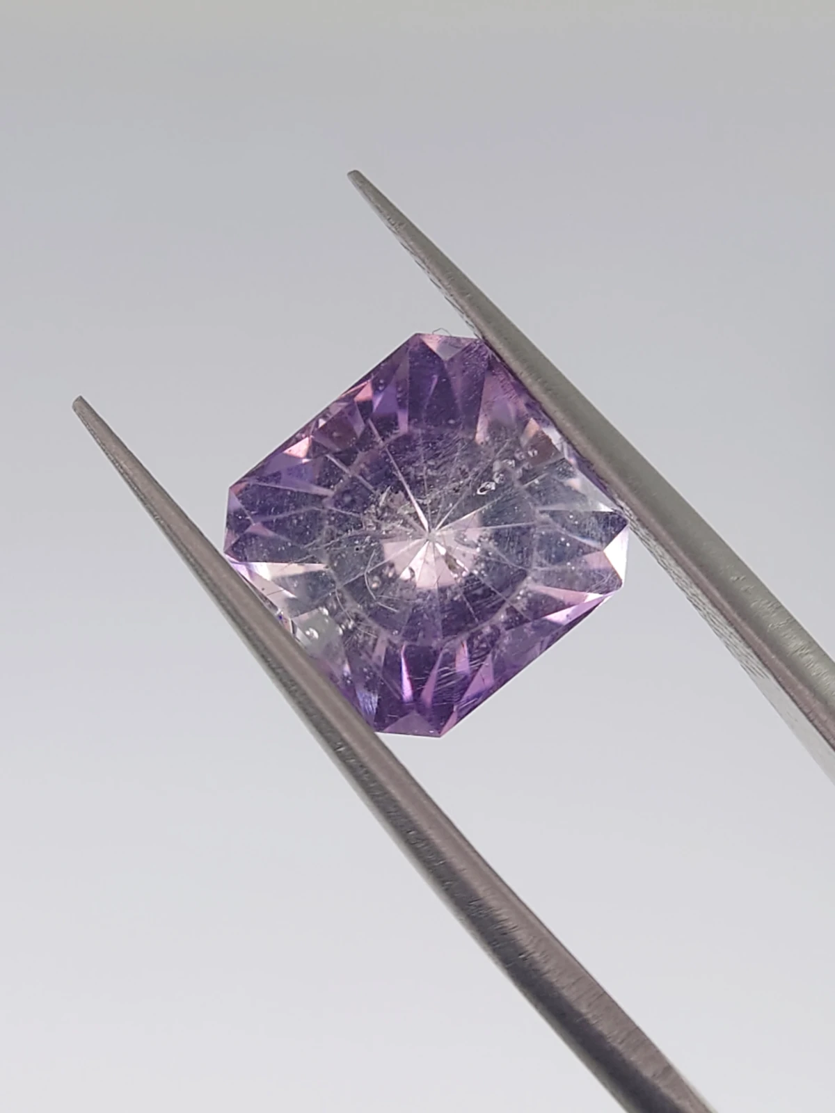 3.5ct Natural Amethyst Square Radiant Loose Cut From Nigeria — view 6