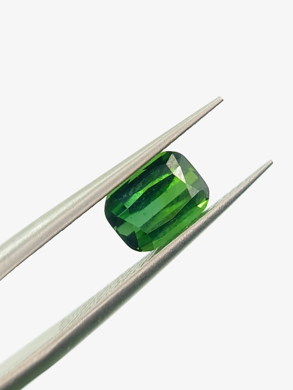1.21ct Natural Forest Green Tourmaline Cushion Cut Loose Gemstone From Afghanistan — view 7