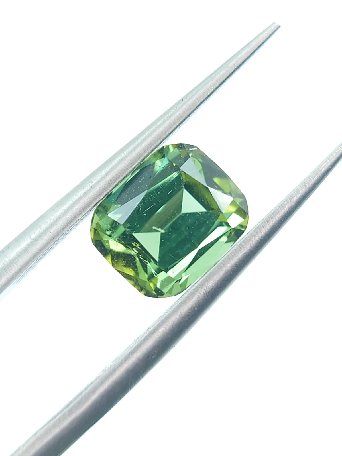 1.79ct Natural Green Tourmaline Step Cushion Cut  Loose Gemstone From Afghanistan — view 1