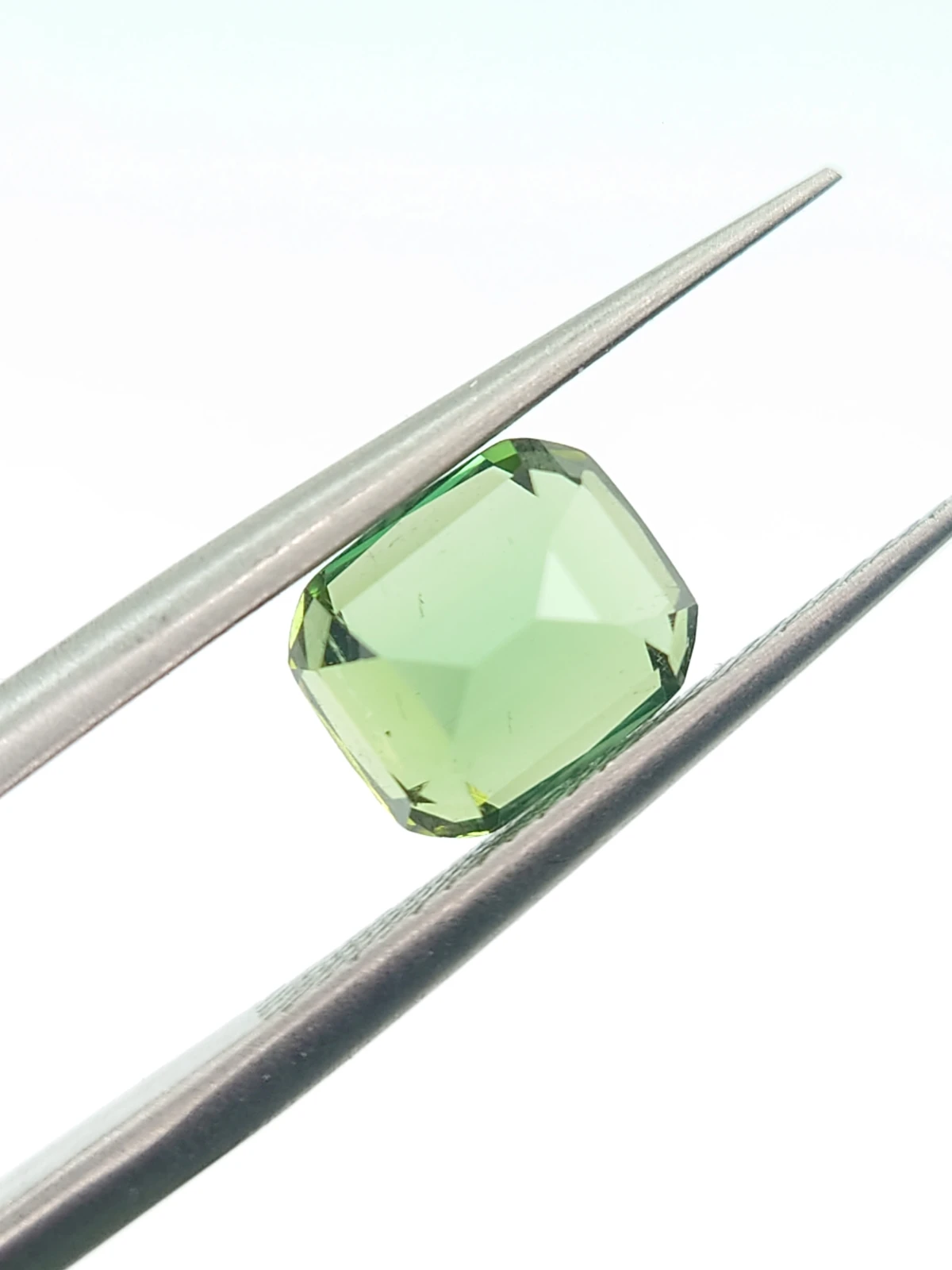 1.79ct Natural Green Tourmaline Step Cushion Cut  Loose Gemstone From Afghanistan — view 2
