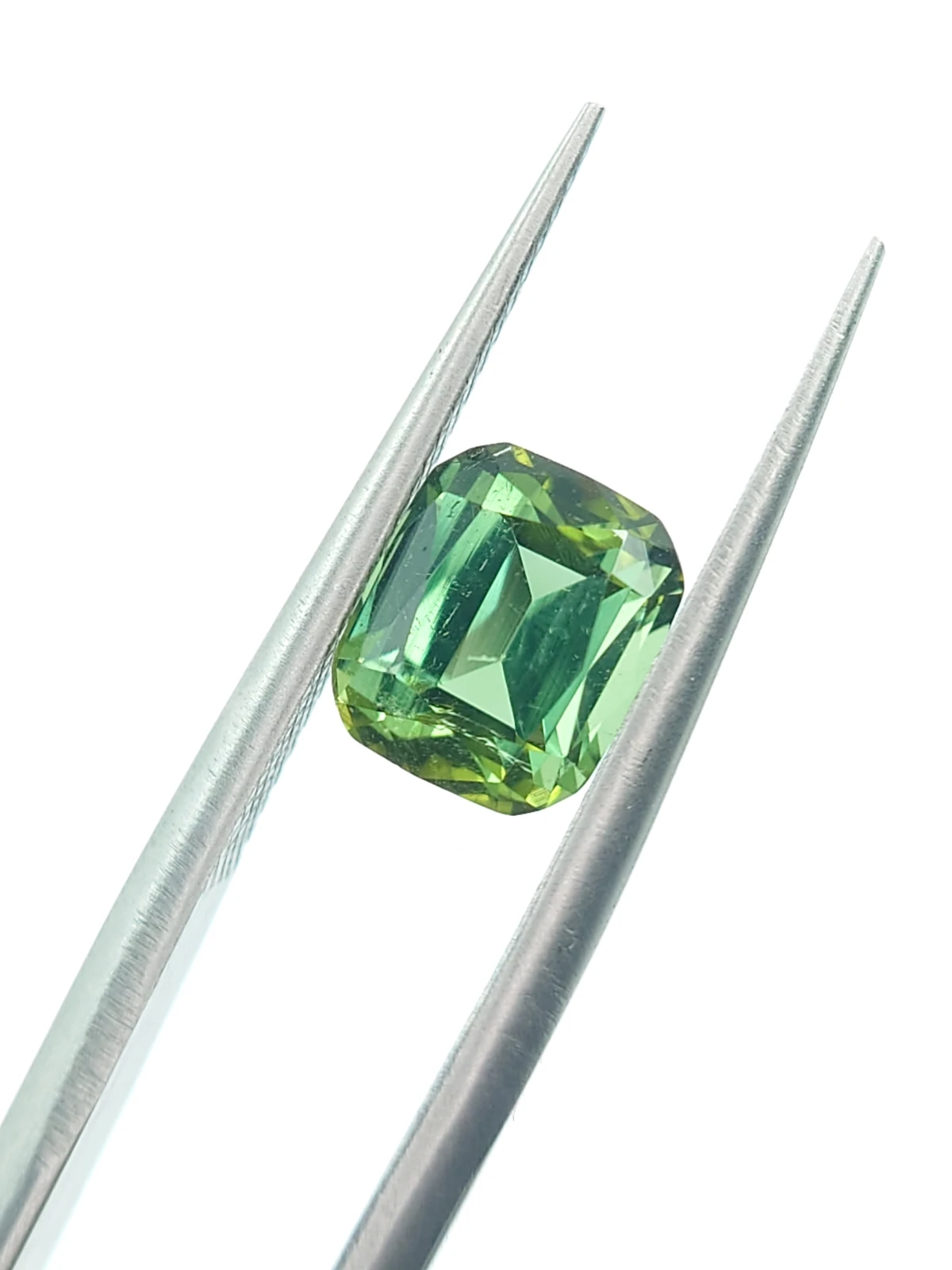 1.79ct Natural Green Tourmaline Step Cushion Cut  Loose Gemstone From Afghanistan — view 3