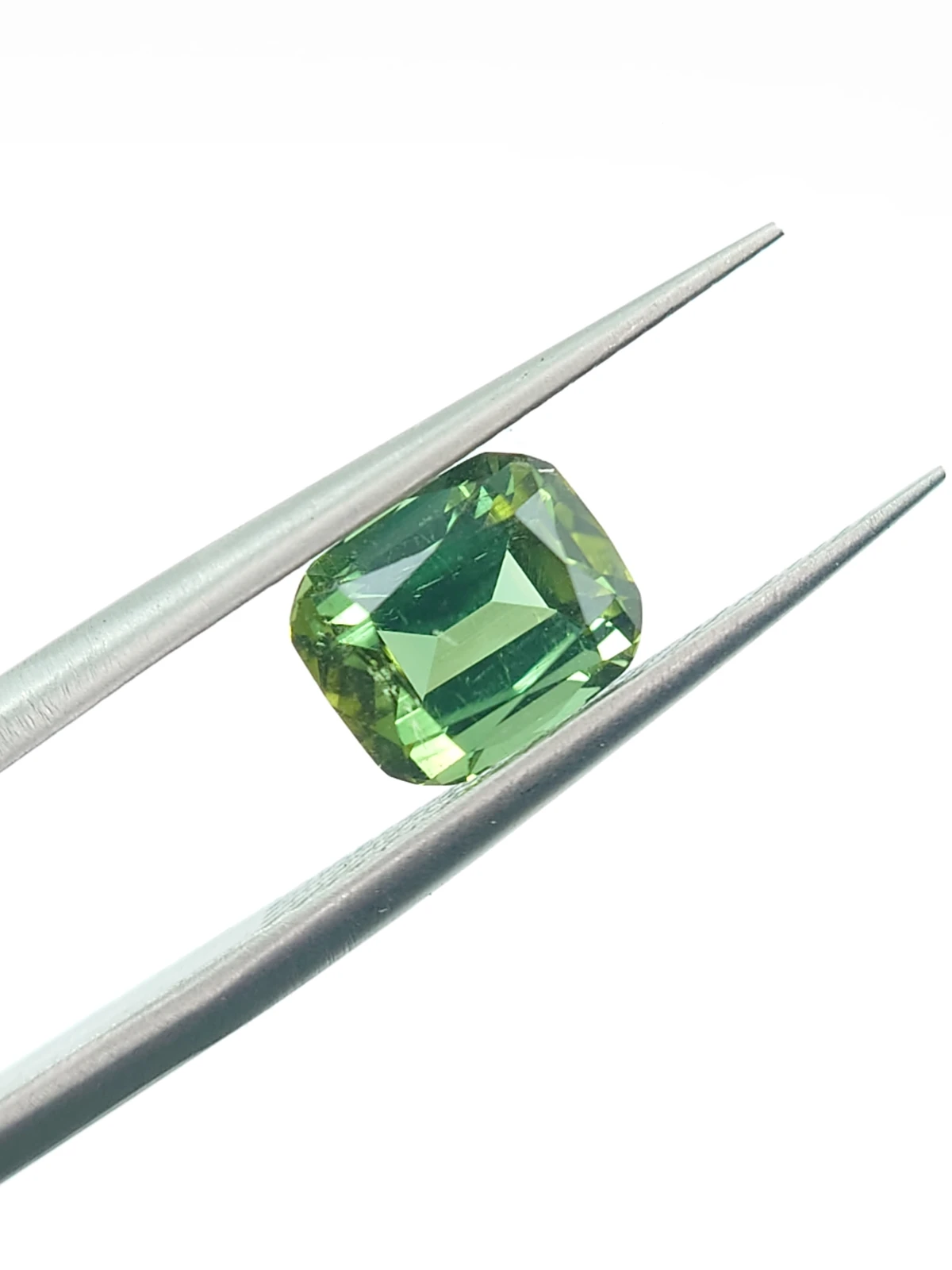 1.79ct Natural Green Tourmaline Step Cushion Cut  Loose Gemstone From Afghanistan — view 4