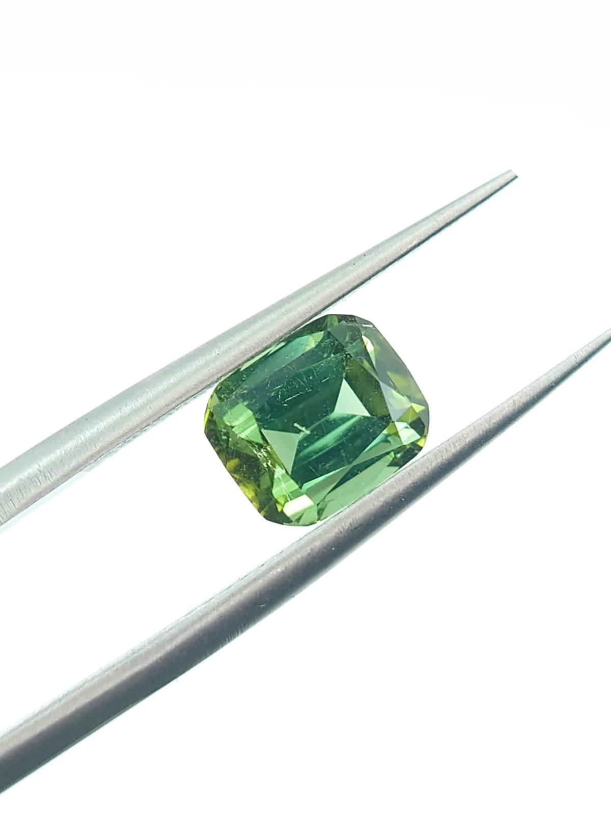 1.79ct Natural Green Tourmaline Step Cushion Cut  Loose Gemstone From Afghanistan — view 5