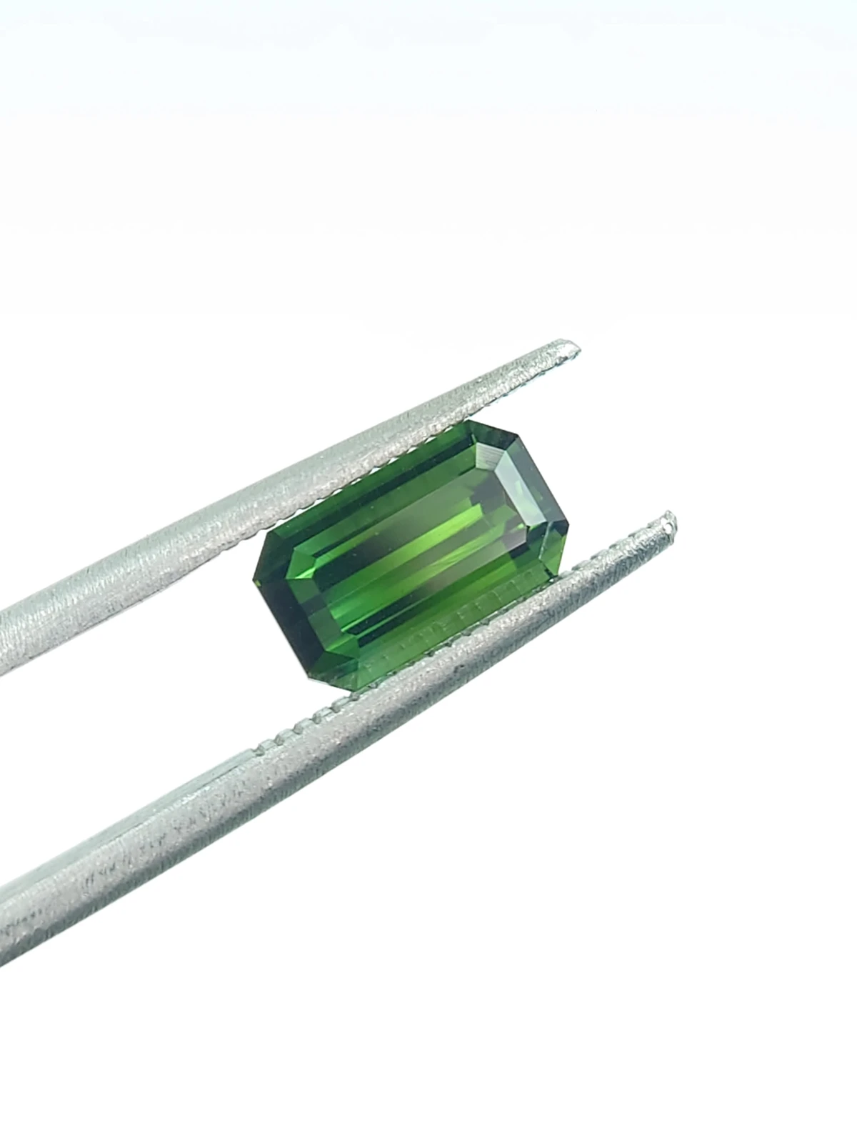 1.50ct Natural Green Tourmaline Ascher Cut Loose Gemstone  From Afghanistan — view 3