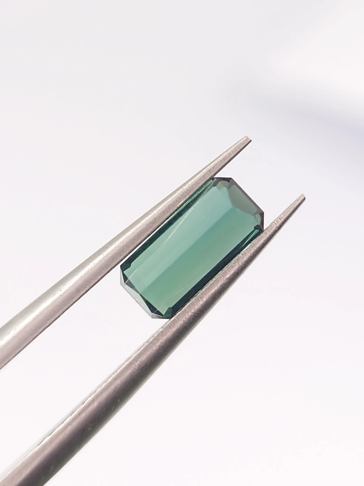 0.76ct Natural Teal Tourmaline Emerald Cut Loose Gemstone From Afghanistan — view 1