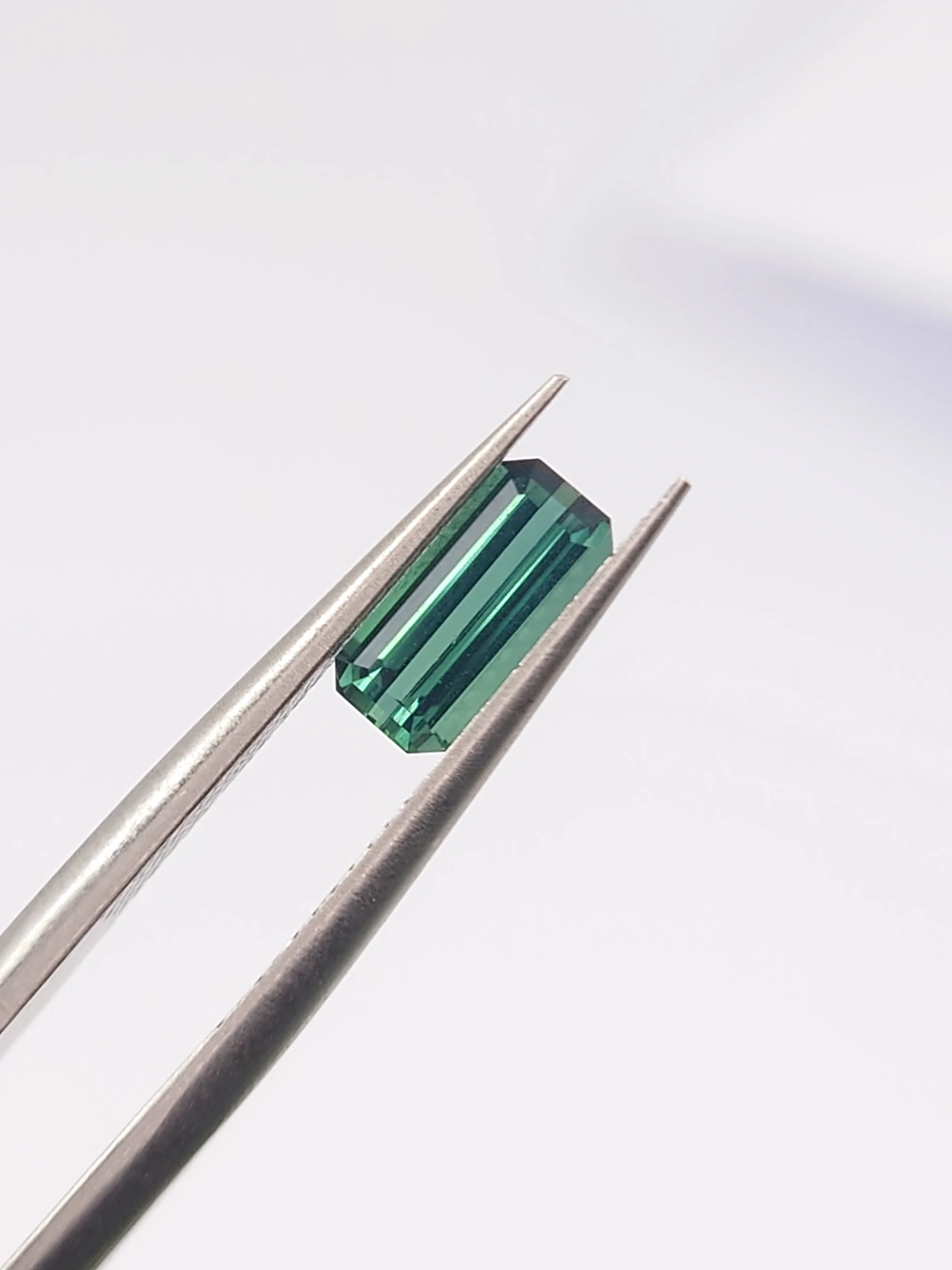 0.76ct Natural Teal Tourmaline Emerald Cut Loose Gemstone From Afghanistan — view 2