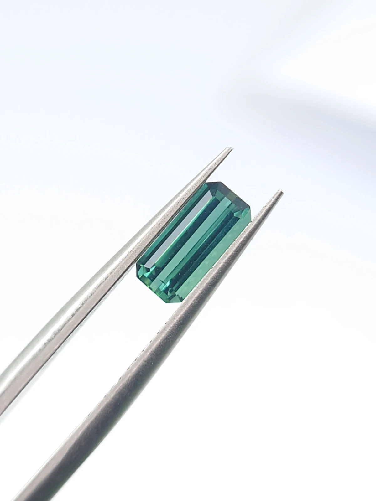 0.76ct Natural Teal Tourmaline Emerald Cut Loose Gemstone From Afghanistan — view 3