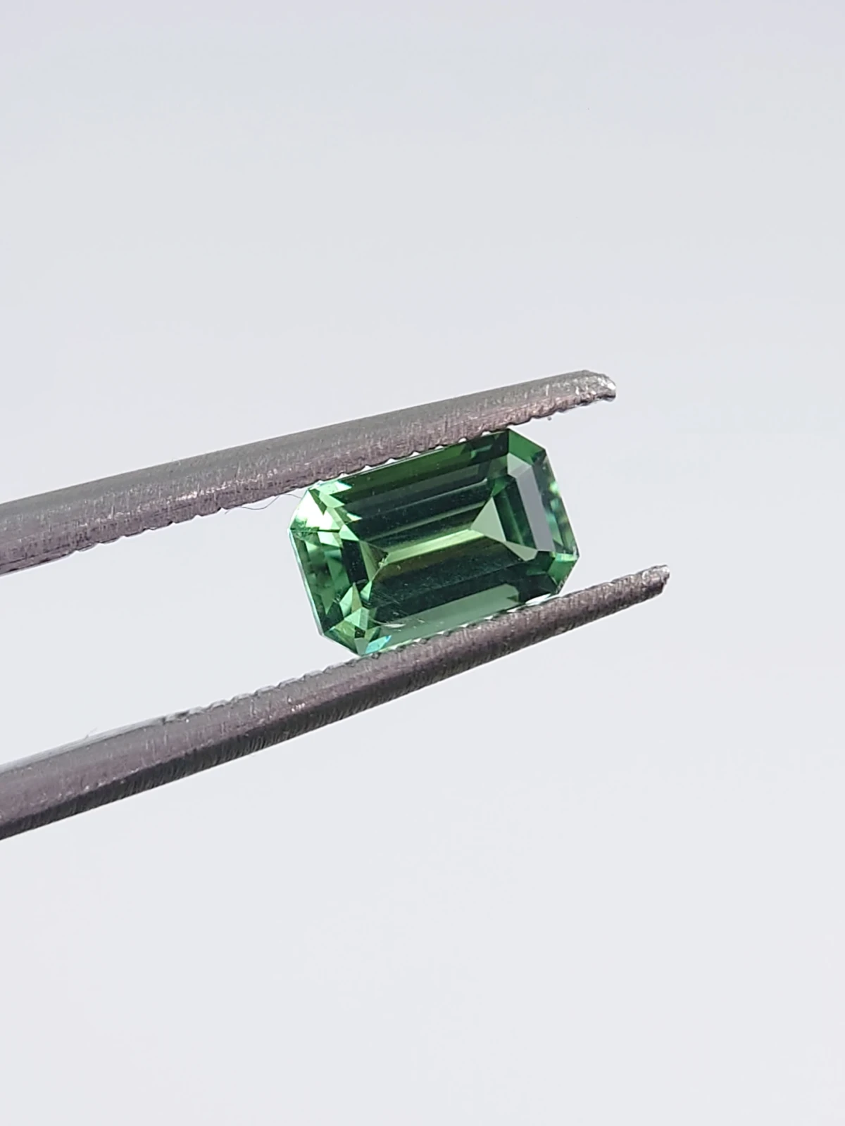 0.74ct Natural Green Tourmaline Ascher Cut Loose Gemstone From Afghanistan — view 2