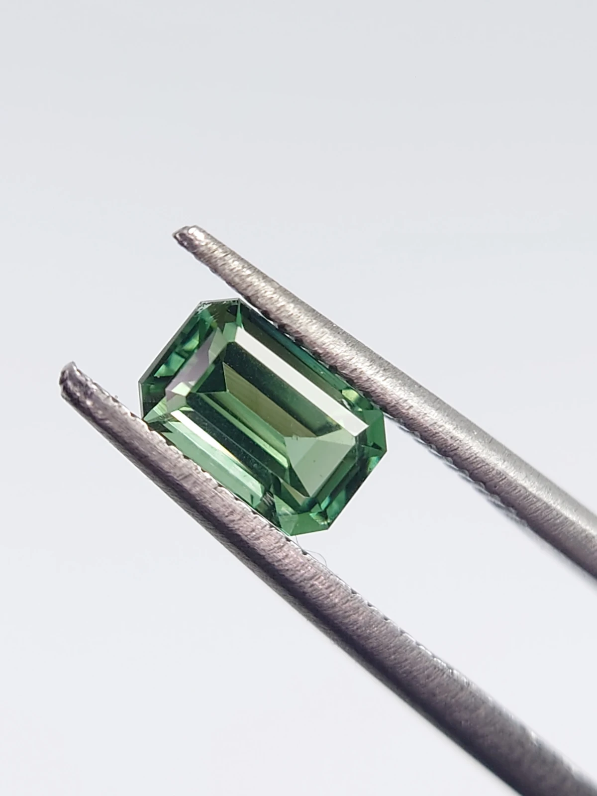 0.74ct Natural Green Tourmaline Ascher Cut Loose Gemstone From Afghanistan — view 5