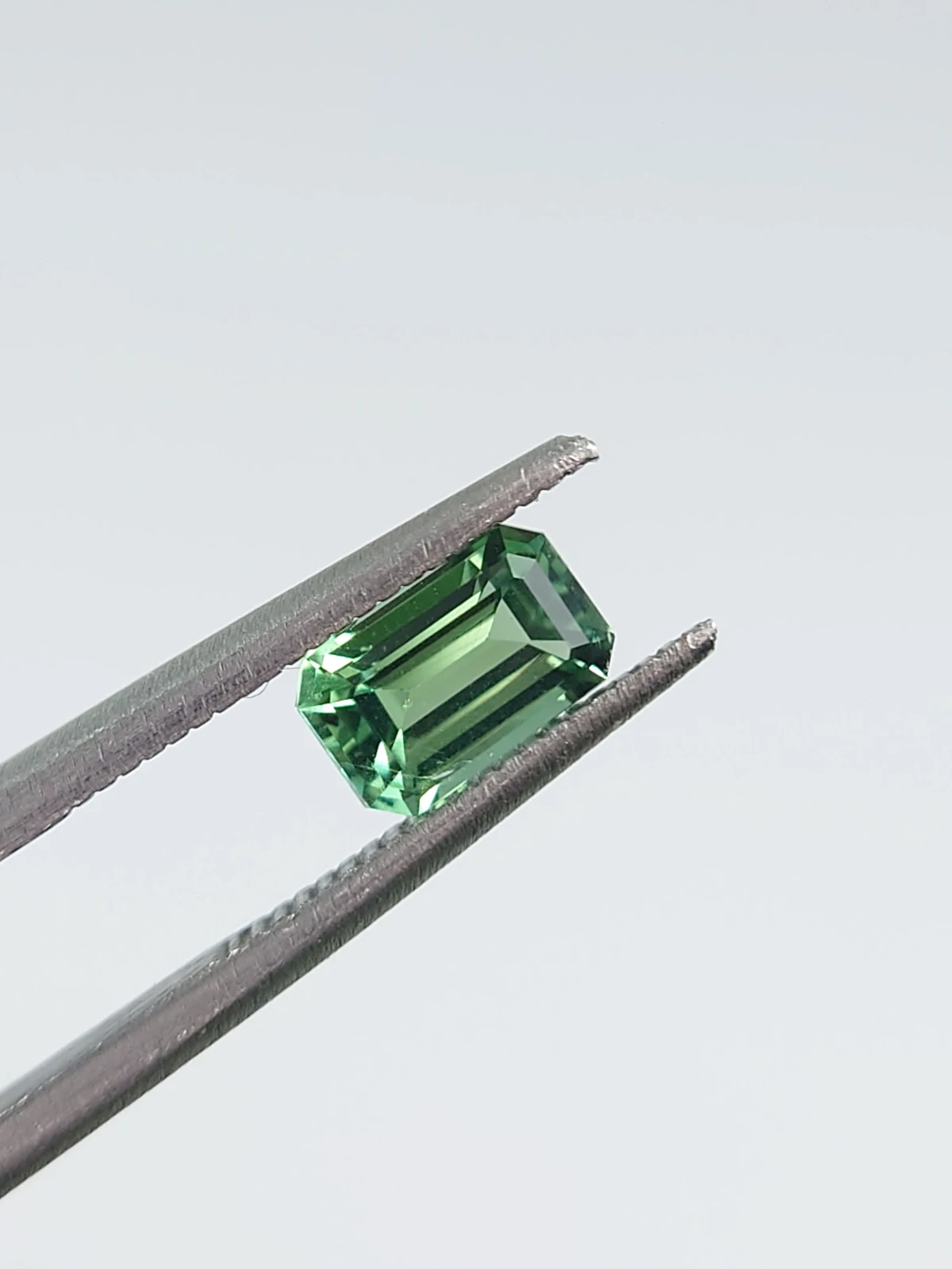 0.74ct Natural Green Tourmaline Ascher Cut Loose Gemstone From Afghanistan — view 6