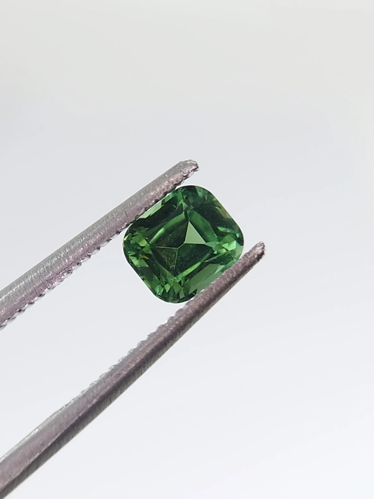 0.72ct Natural Green Tourmaline Cushion Cut Loose Gemstone From Afghanistan — view 4