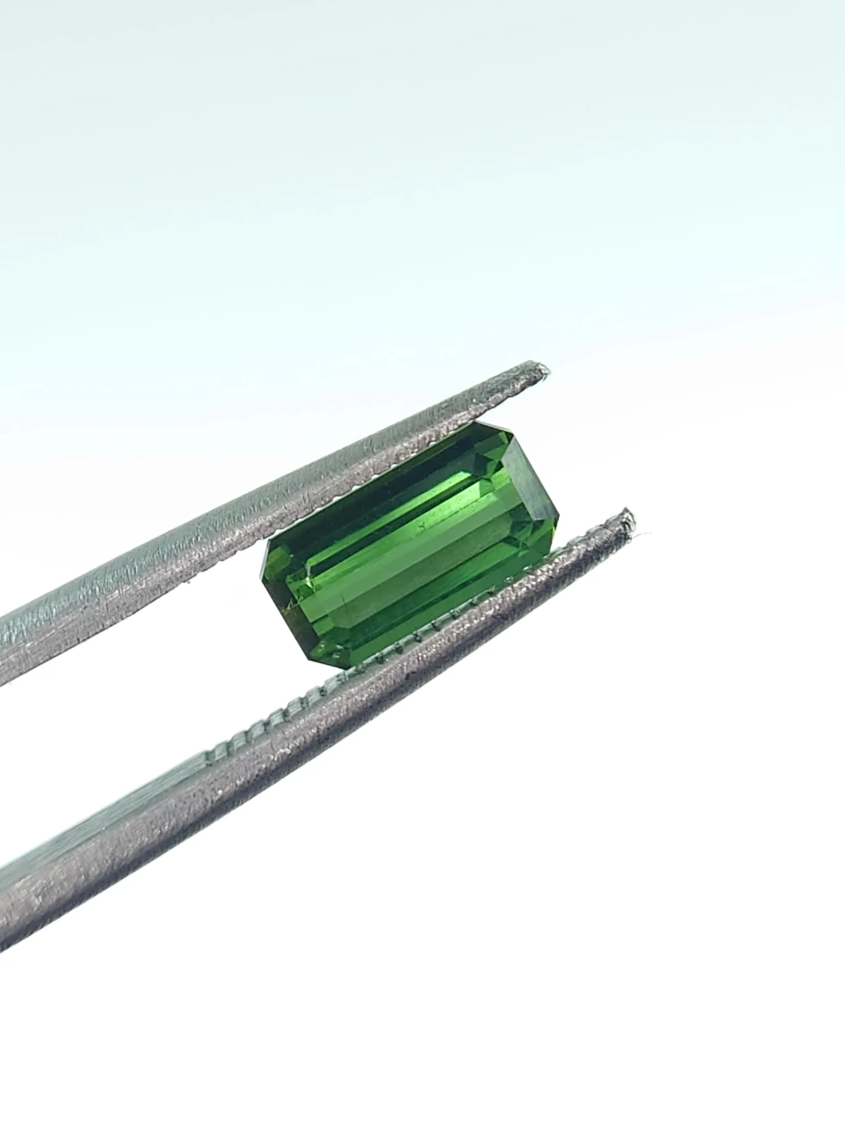 1ct Natural Green Tourmaline Emerald Cut Loose Gemstone From Afghanistan — view 5