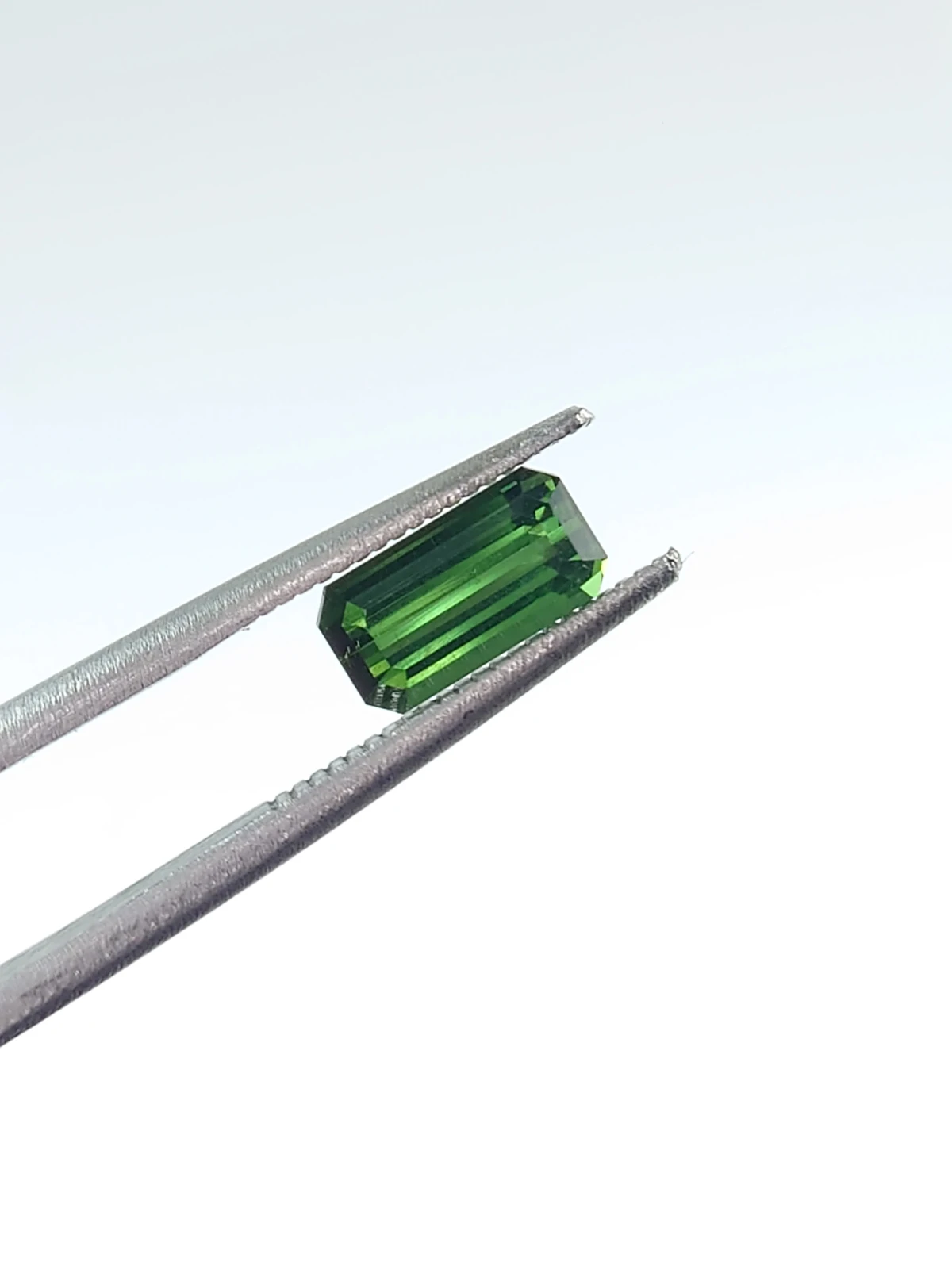 1ct Natural Green Tourmaline Emerald Cut Loose Gemstone From Afghanistan — view 6