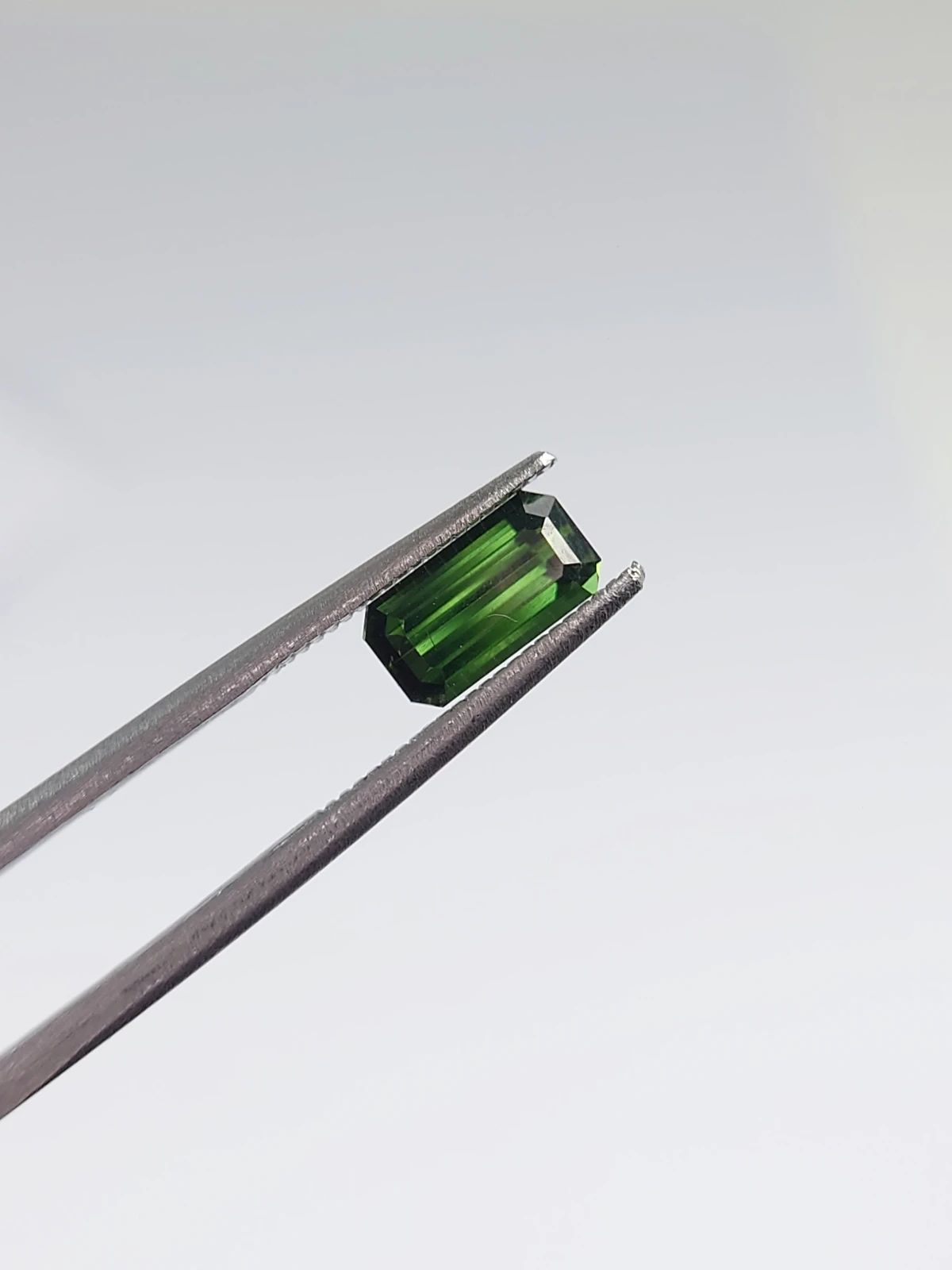 1ct Natural Green Tourmaline Emerald Cut Loose Gemstone From Afghanistan — view 1