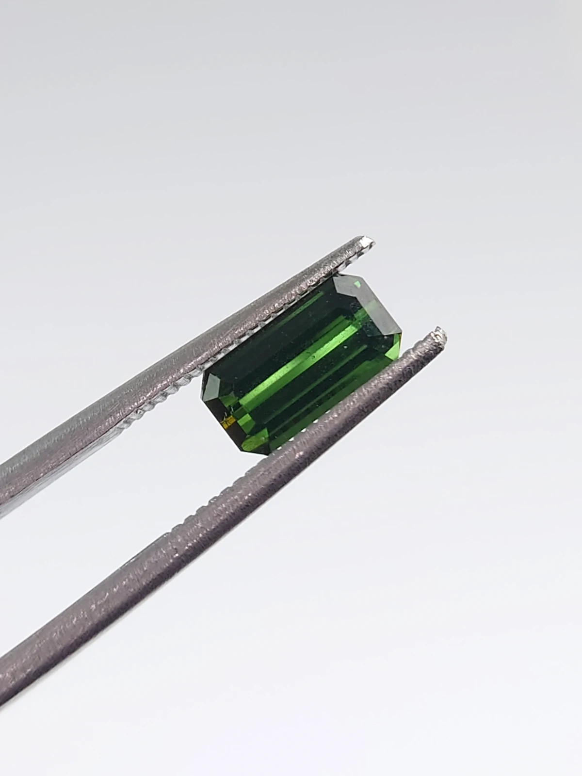 1ct Natural Green Tourmaline Emerald Cut Loose Gemstone From Afghanistan — view 3