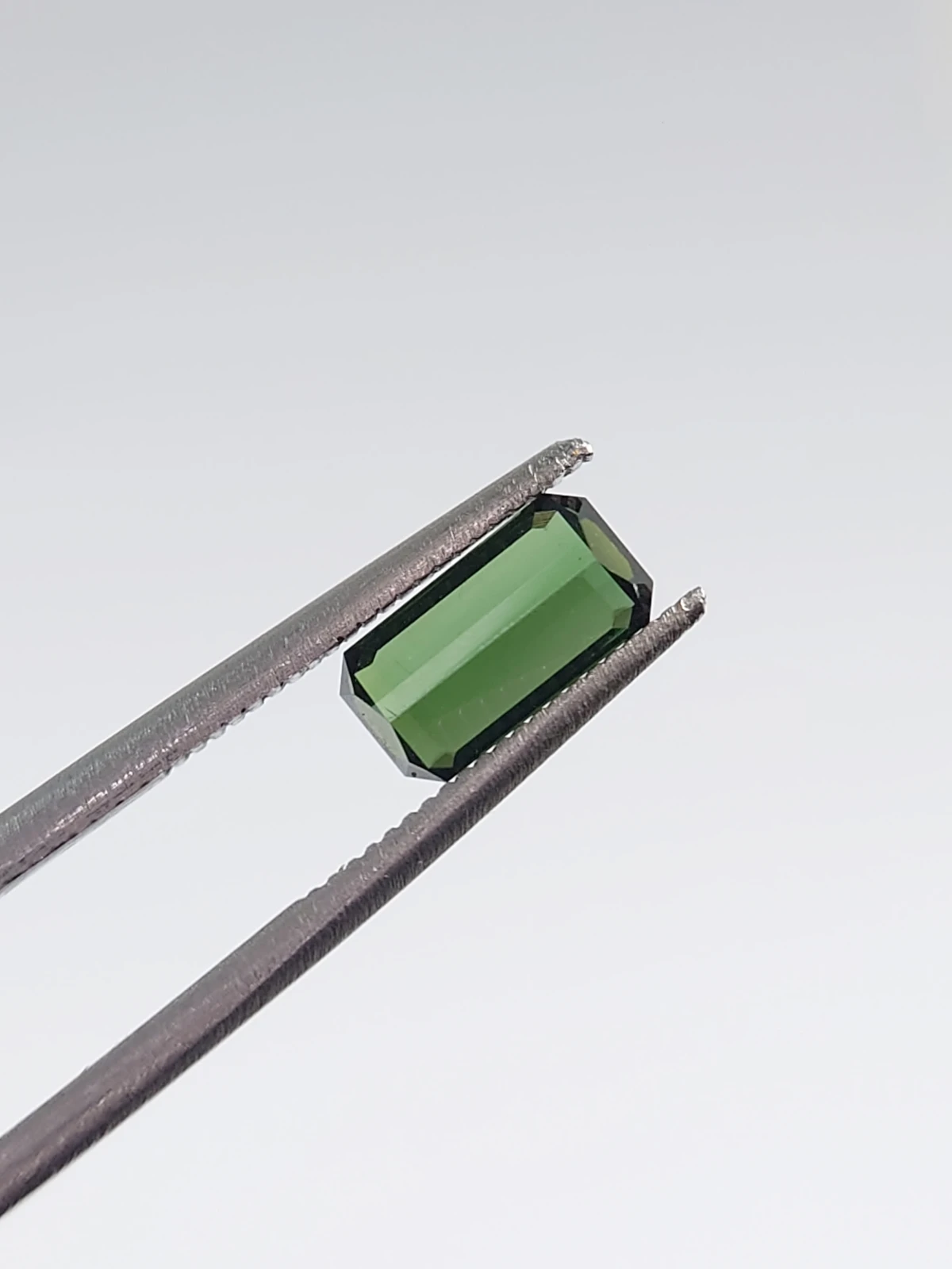 1ct Natural Green Tourmaline Emerald Cut Loose Gemstone From Afghanistan — view 2