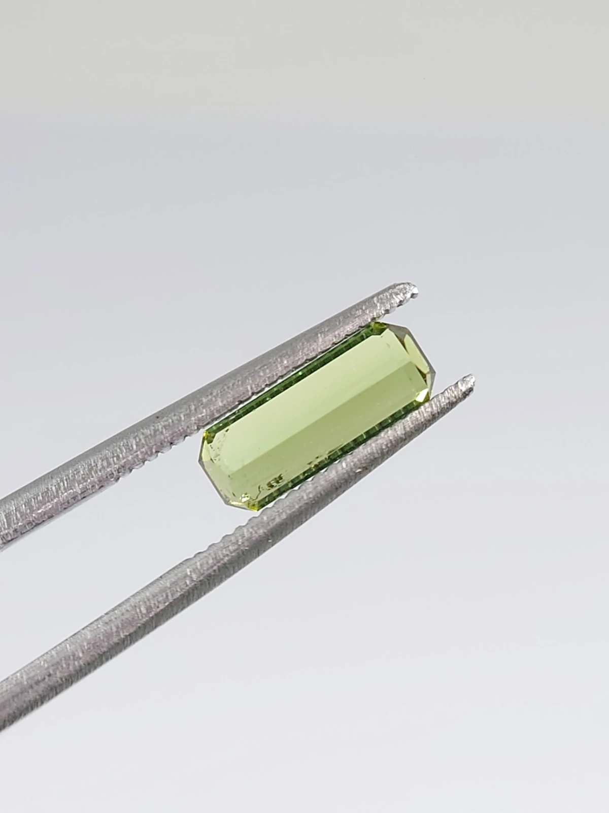 0.92ct Natural Tourmaline Grey Yellow Green Octagon Step Cut Loose gemstone From Afghanistan — view 1