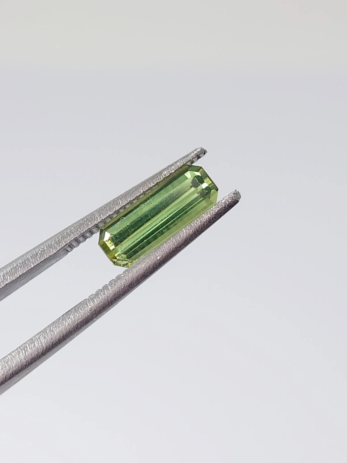 0.92ct Natural Tourmaline Grey Yellow Green Octagon Step Cut Loose gemstone From Afghanistan — view 3