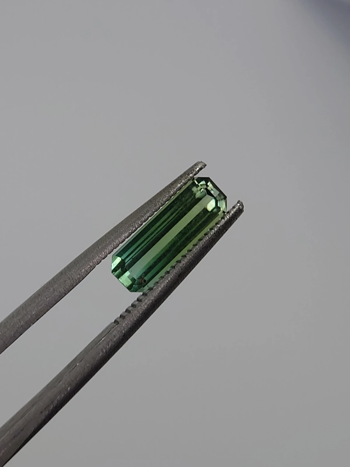 0.77CT Natural Green Tourmaline Emerald Cut Loose Gemstone From Afghanistan — view 2