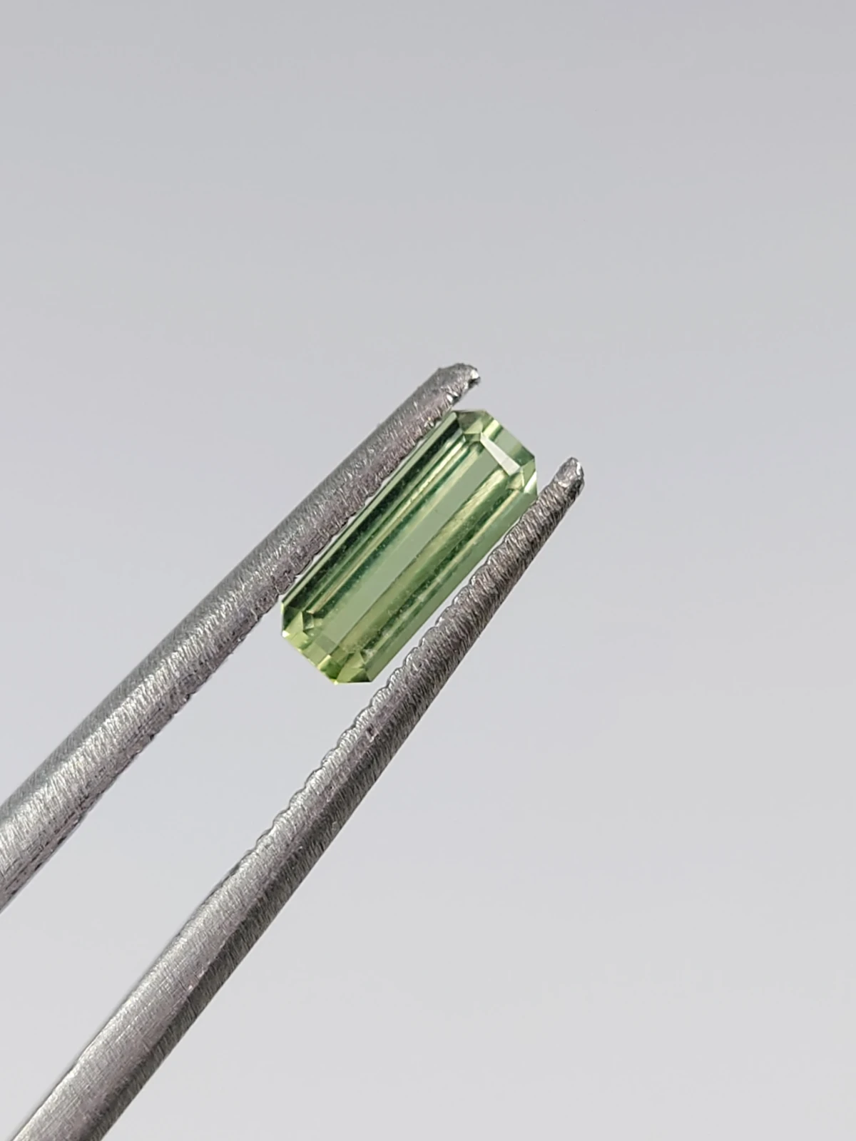 0.38ct Natural Grey Green Tourmaline  Octagon Cut Loose Gemstone From Afghanistan — view 4