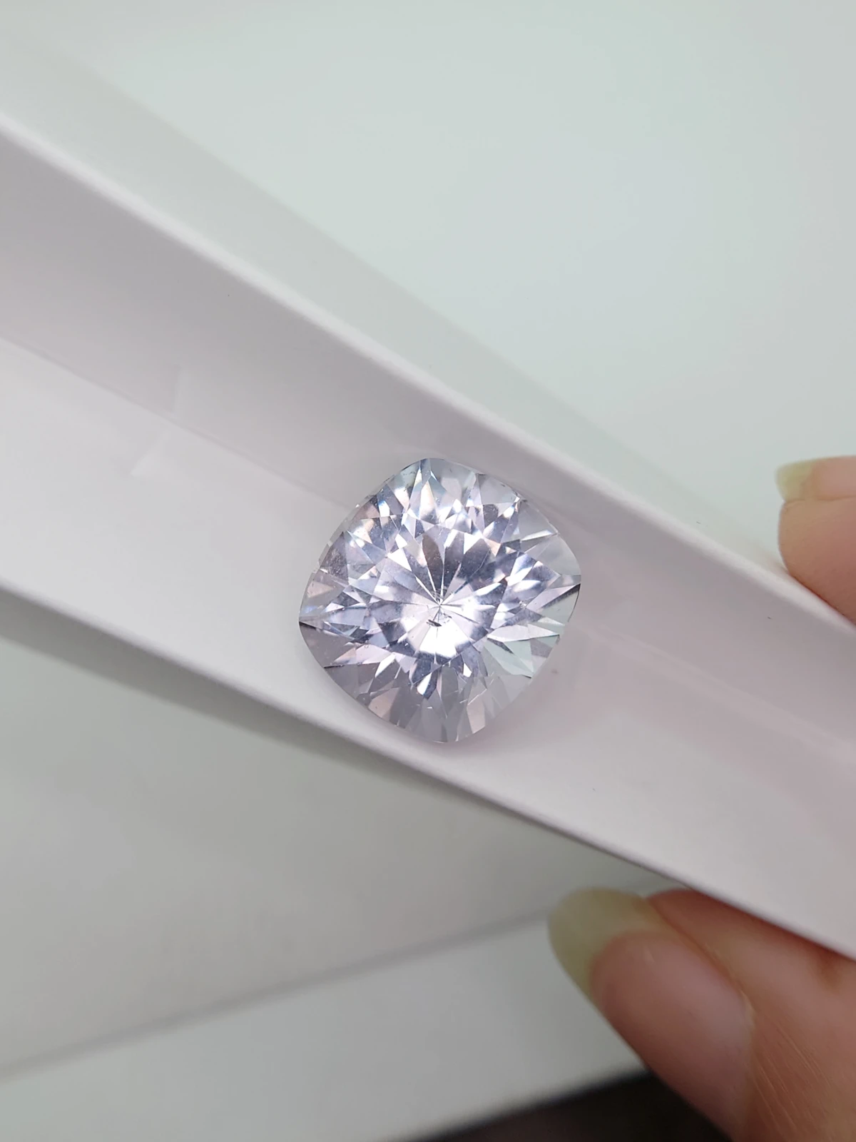 15.52ct Natural Morganite Cushion Cut Loose Gemstone From Madagascar — view 5
