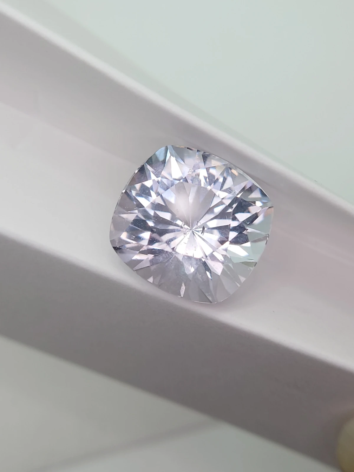 15.52ct Natural Morganite Cushion Cut Loose Gemstone From Madagascar — view 8