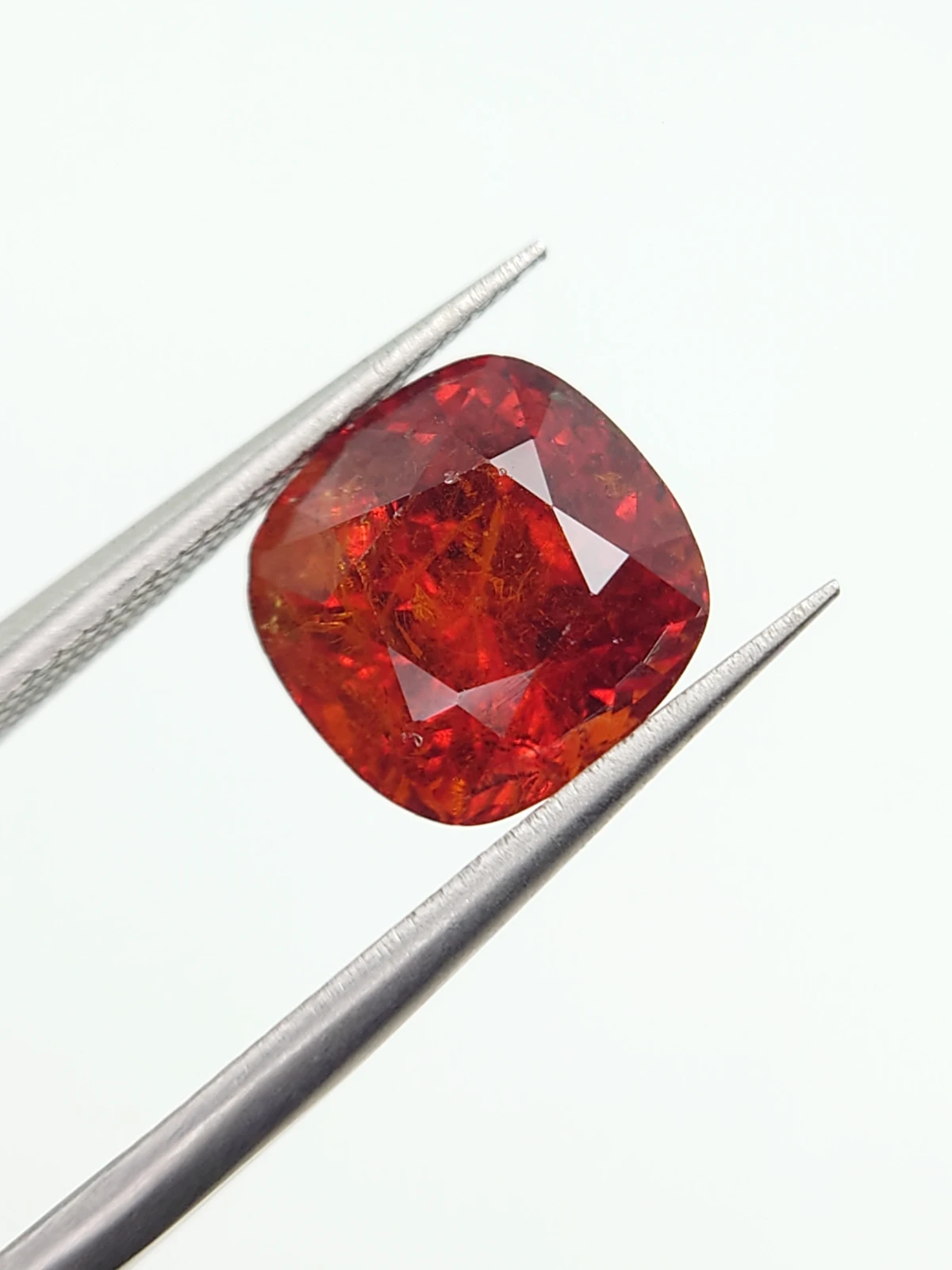4.68ct Natural Fanta Spessartite Garnet Cushion Cut Loose Gemstone From Nigeria — view 1
