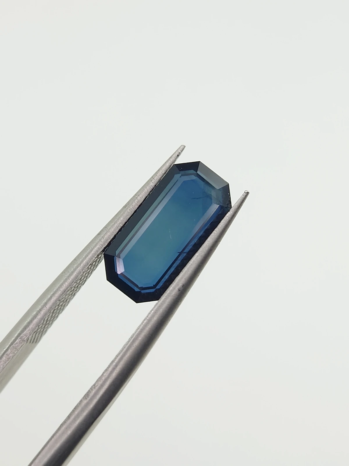 2.6ct Natural Blue Sapphire Emerald Cut Loose Gemstone From Nigeria — view 1