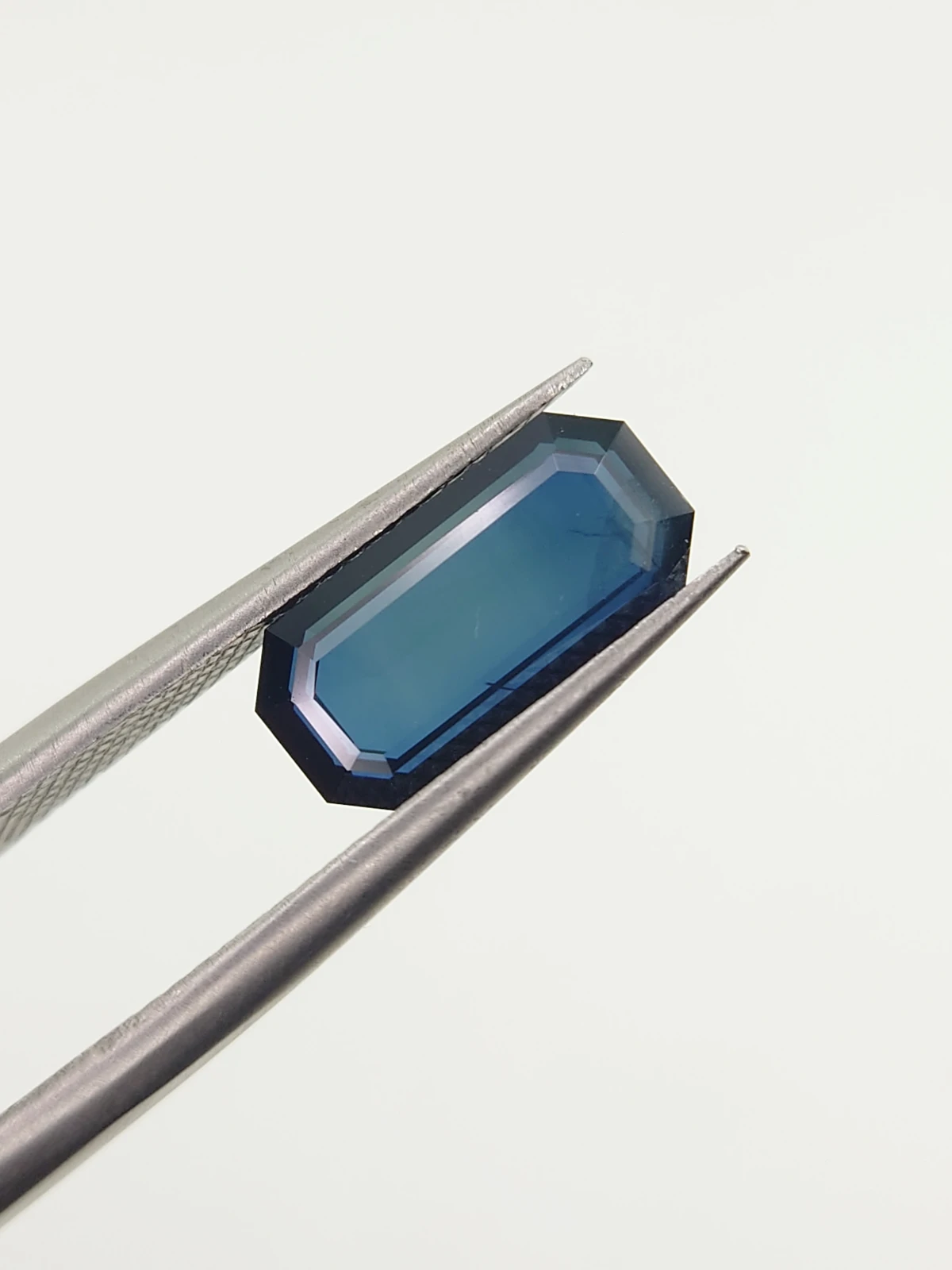 2.6ct Natural Blue Sapphire Emerald Cut Loose Gemstone From Nigeria — view 2