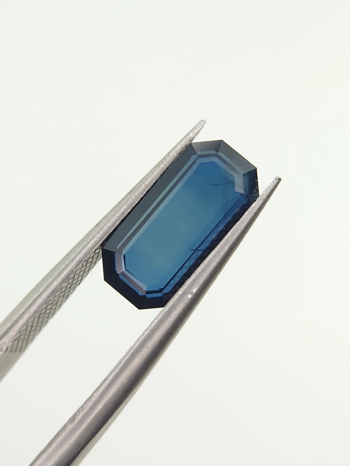 2.6ct Natural Blue Sapphire Emerald Cut Loose Gemstone From Nigeria — view 3