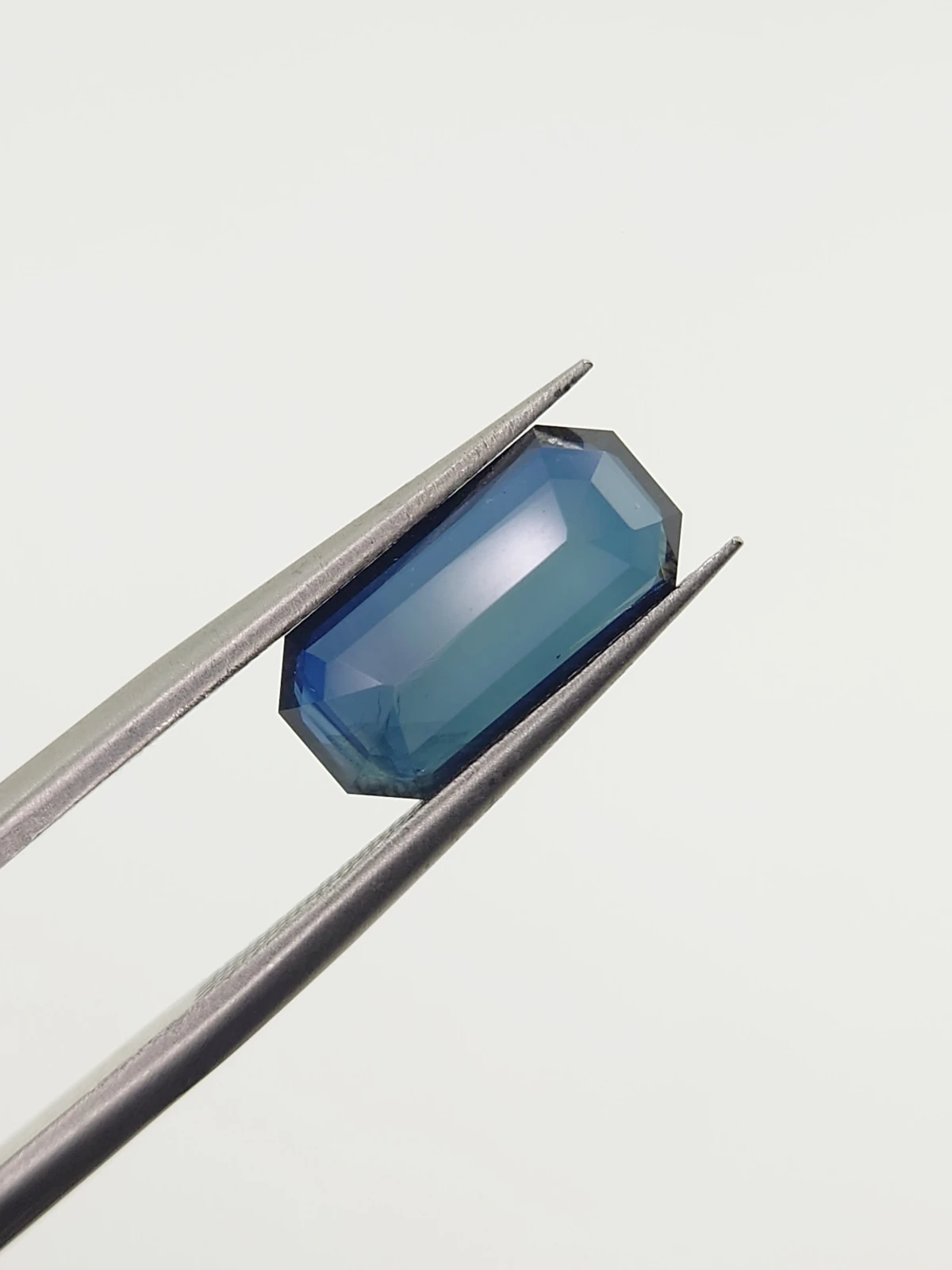 2.6ct Natural Blue Sapphire Emerald Cut Loose Gemstone From Nigeria — view 4