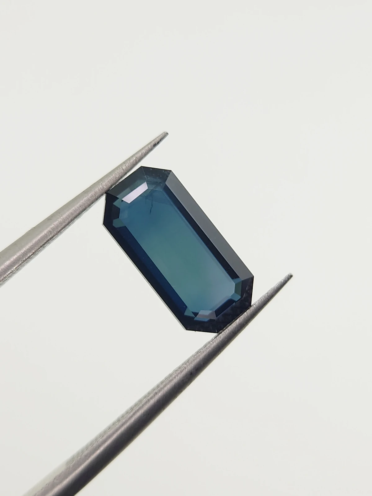 2.6ct Natural Blue Sapphire Emerald Cut Loose Gemstone From Nigeria — view 7