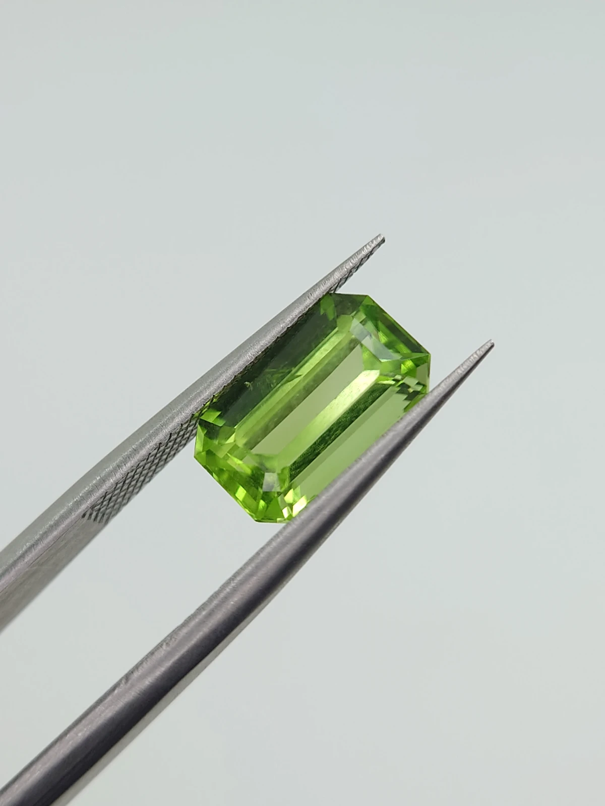 3.20ct Natural Peridot Emerald Cut Loose Gemstone From Pakistan — view 1