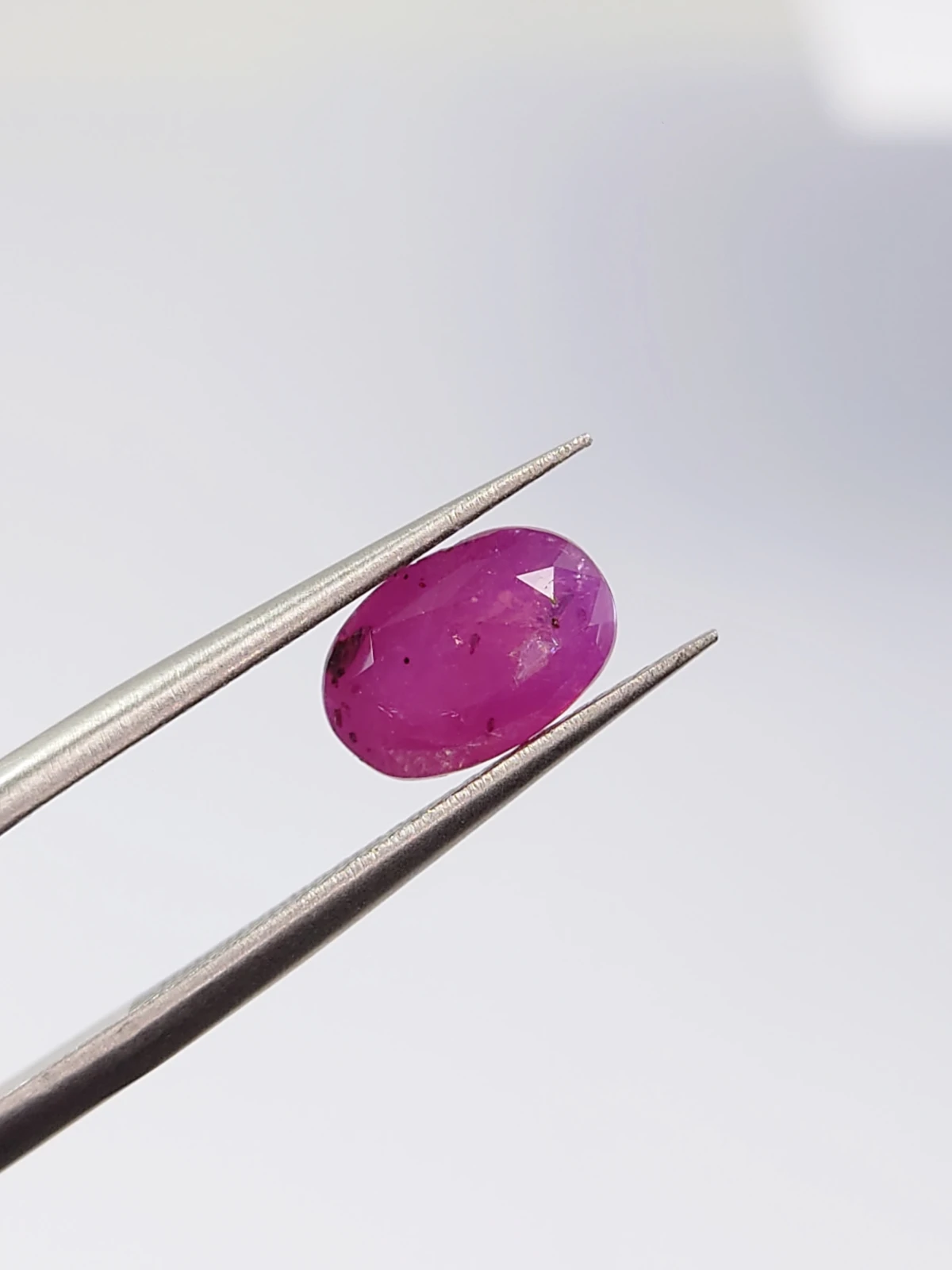 1.79ct Natural Pinkish Red Oval Cut Ruby  Loose Gemstone From Afghanistan — view 1