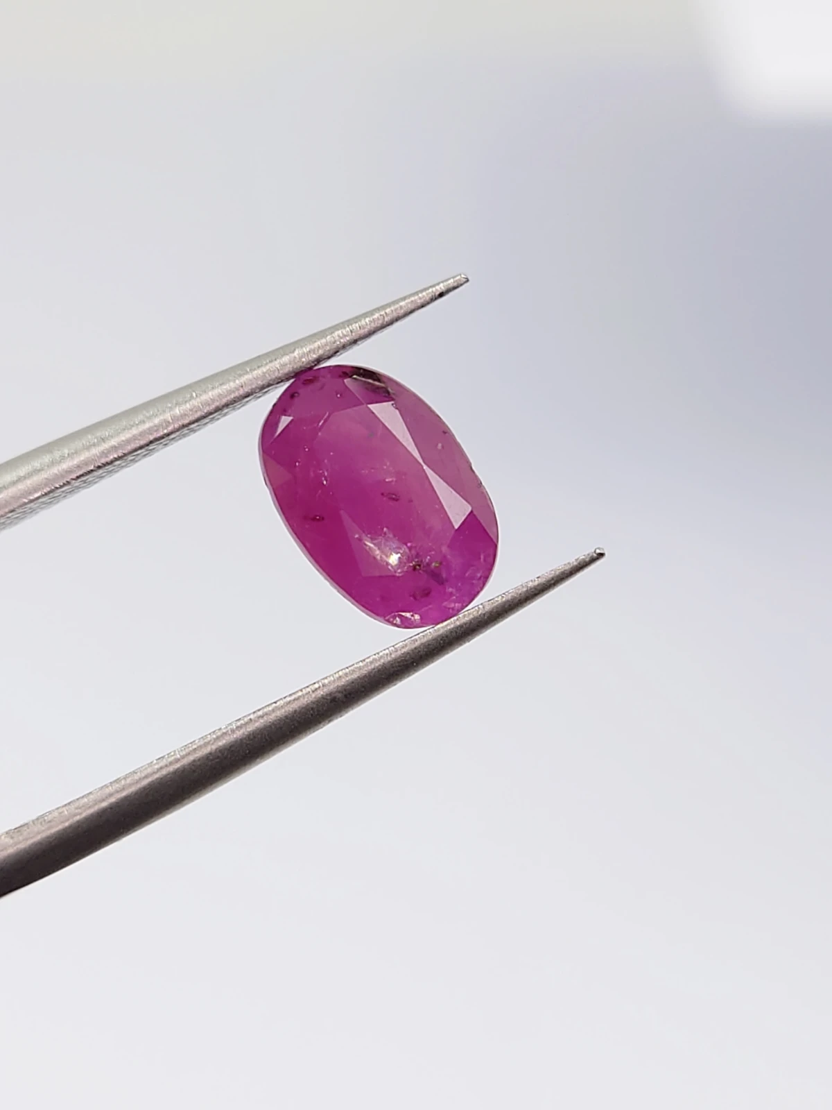 1.79ct Natural Pinkish Red Oval Cut Ruby  Loose Gemstone From Afghanistan — view 2