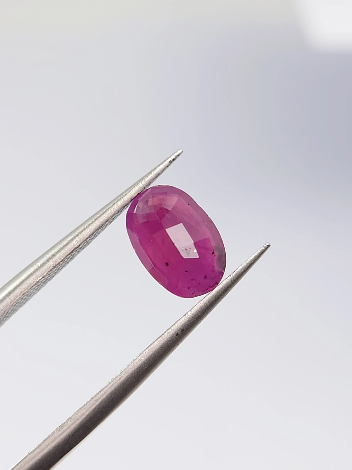 1.79ct Natural Pinkish Red Oval Cut Ruby  Loose Gemstone From Afghanistan — view 3