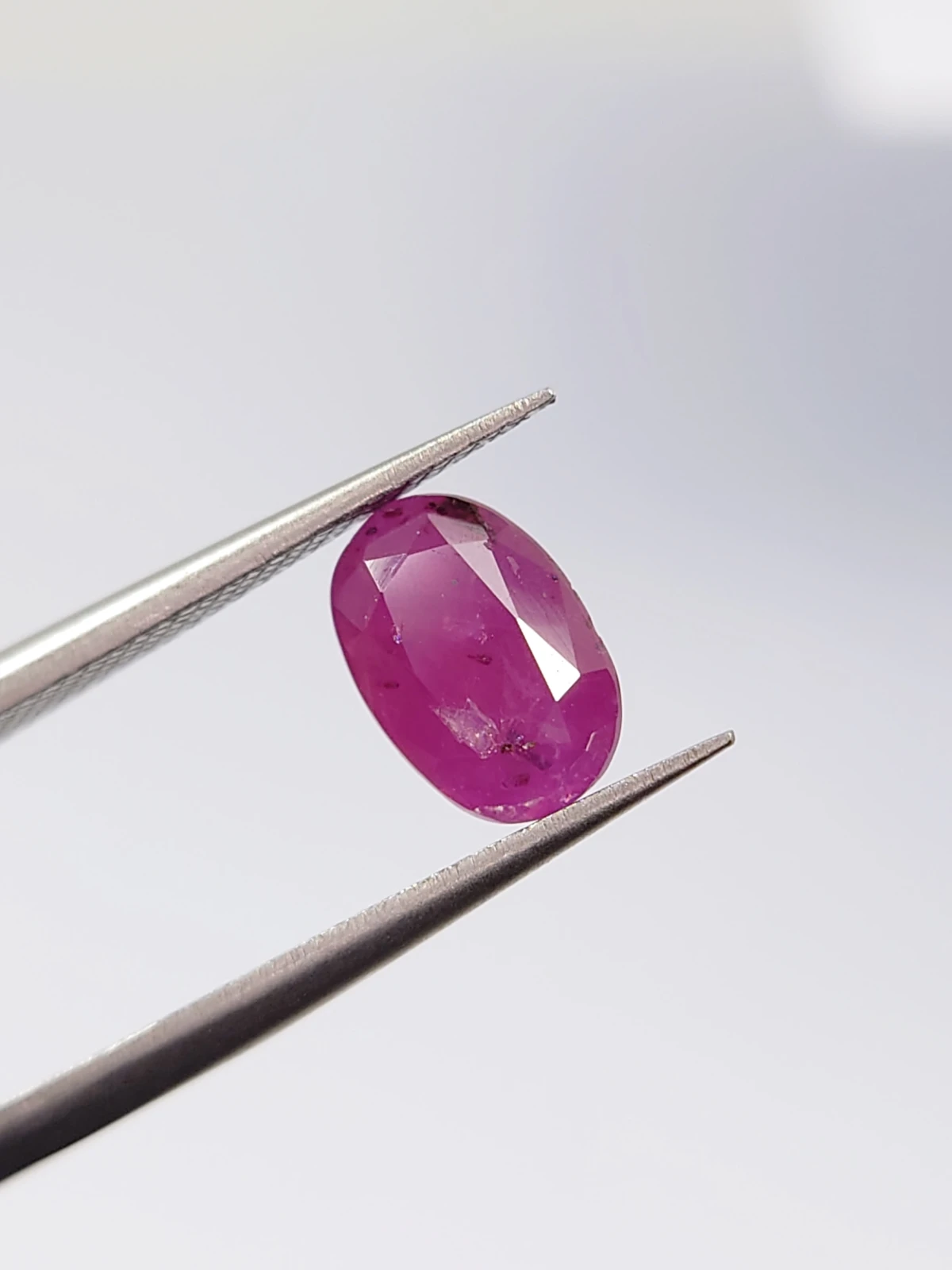 1.79ct Natural Pinkish Red Oval Cut Ruby  Loose Gemstone From Afghanistan — view 4