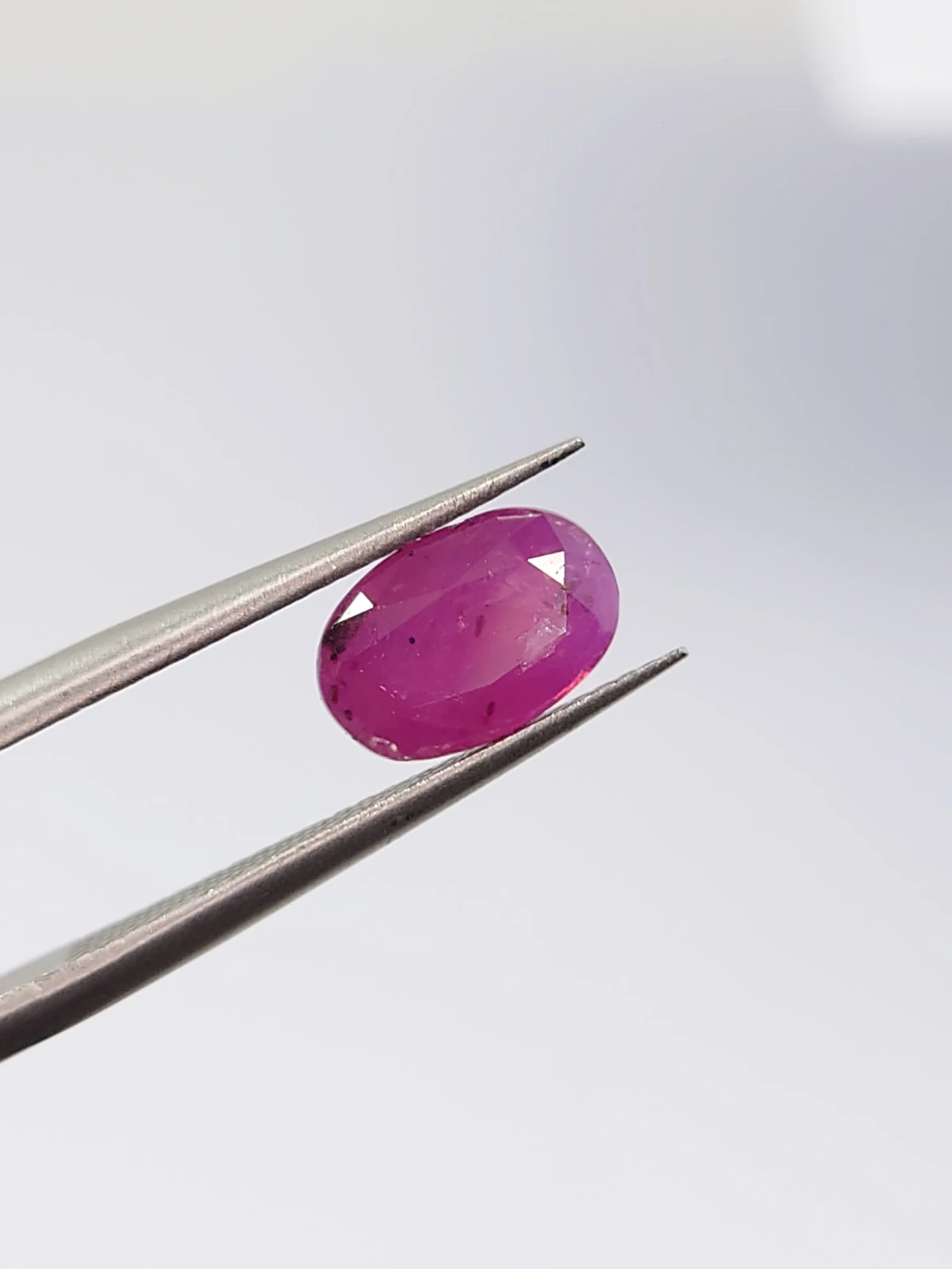 1.79ct Natural Pinkish Red Oval Cut Ruby  Loose Gemstone From Afghanistan — view 5