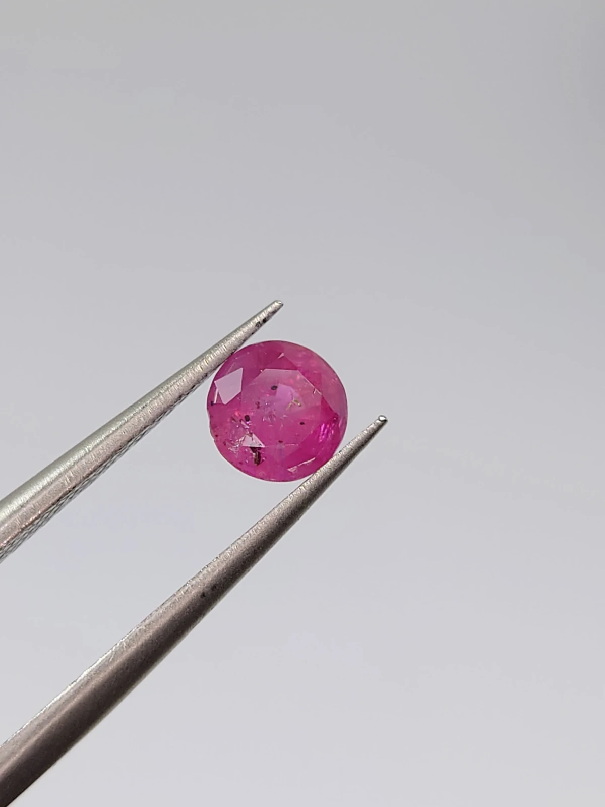 0.69ct Natural Pinkish Red Round Cut Ruby Loose Gemstone From Afghanistan — view 2