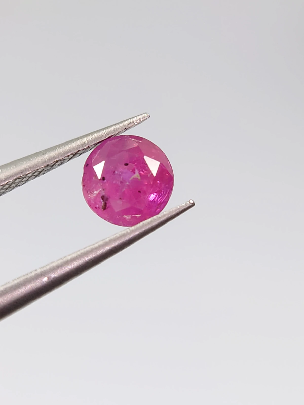 0.69ct Natural Pinkish Red Round Cut Ruby Loose Gemstone From Afghanistan — view 9