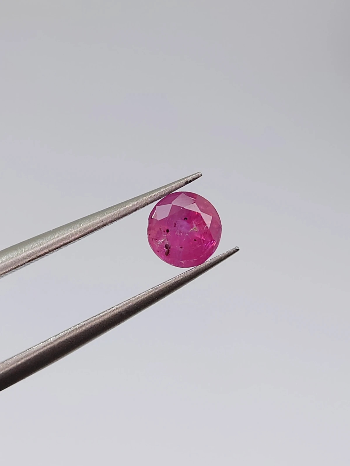 0.69ct Natural Pinkish Red Round Cut Ruby Loose Gemstone From Afghanistan — view 1