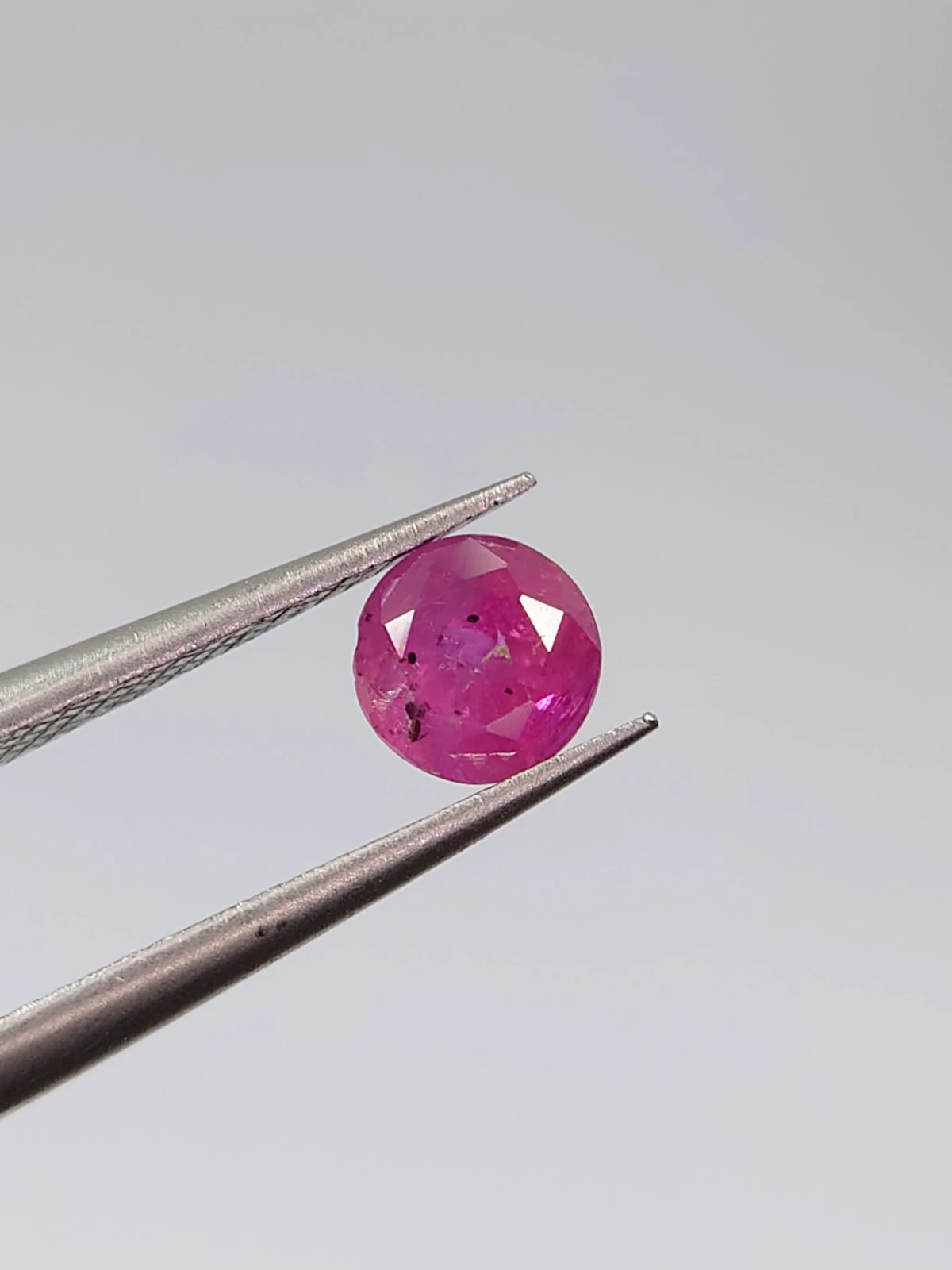 0.69ct Natural Pinkish Red Round Cut Ruby Loose Gemstone From Afghanistan — view 5