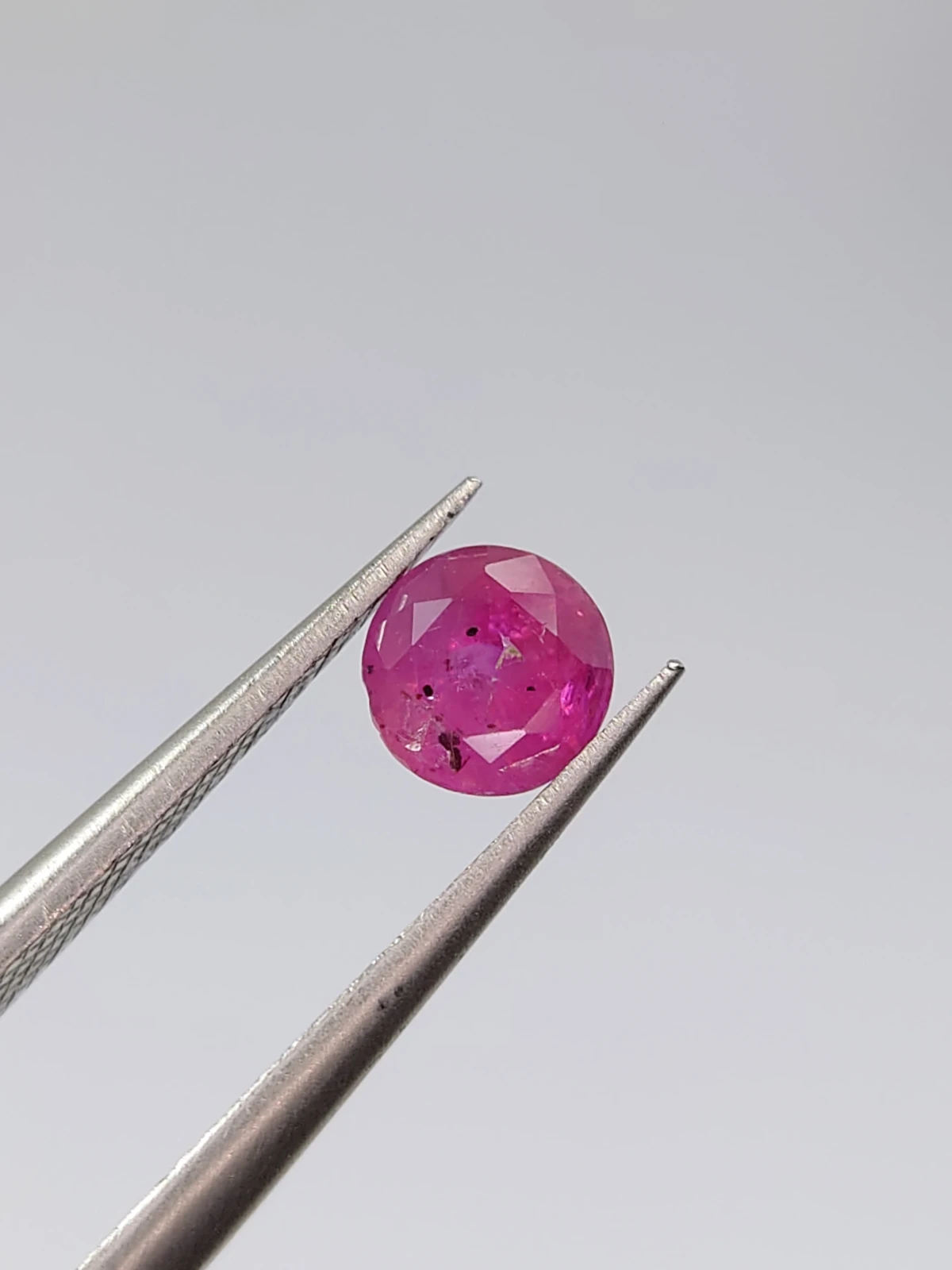 0.69ct Natural Pinkish Red Round Cut Ruby Loose Gemstone From Afghanistan — view 6