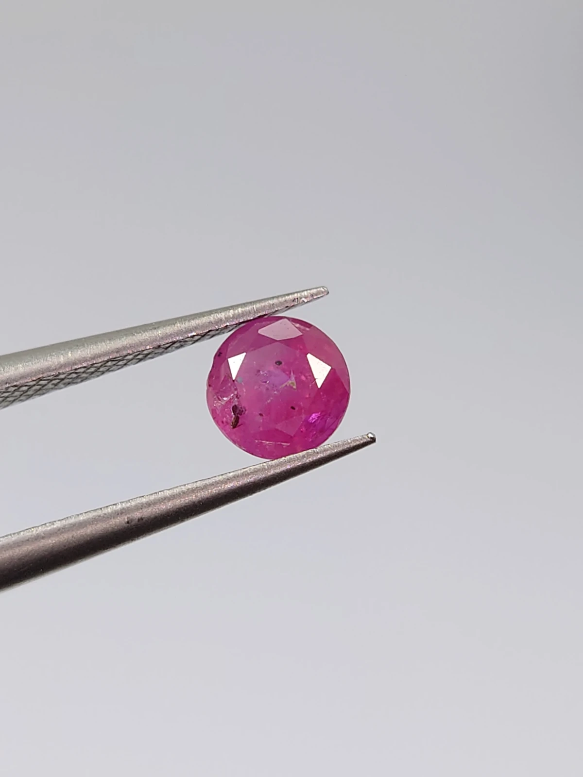 0.69ct Natural Pinkish Red Round Cut Ruby Loose Gemstone From Afghanistan — view 8