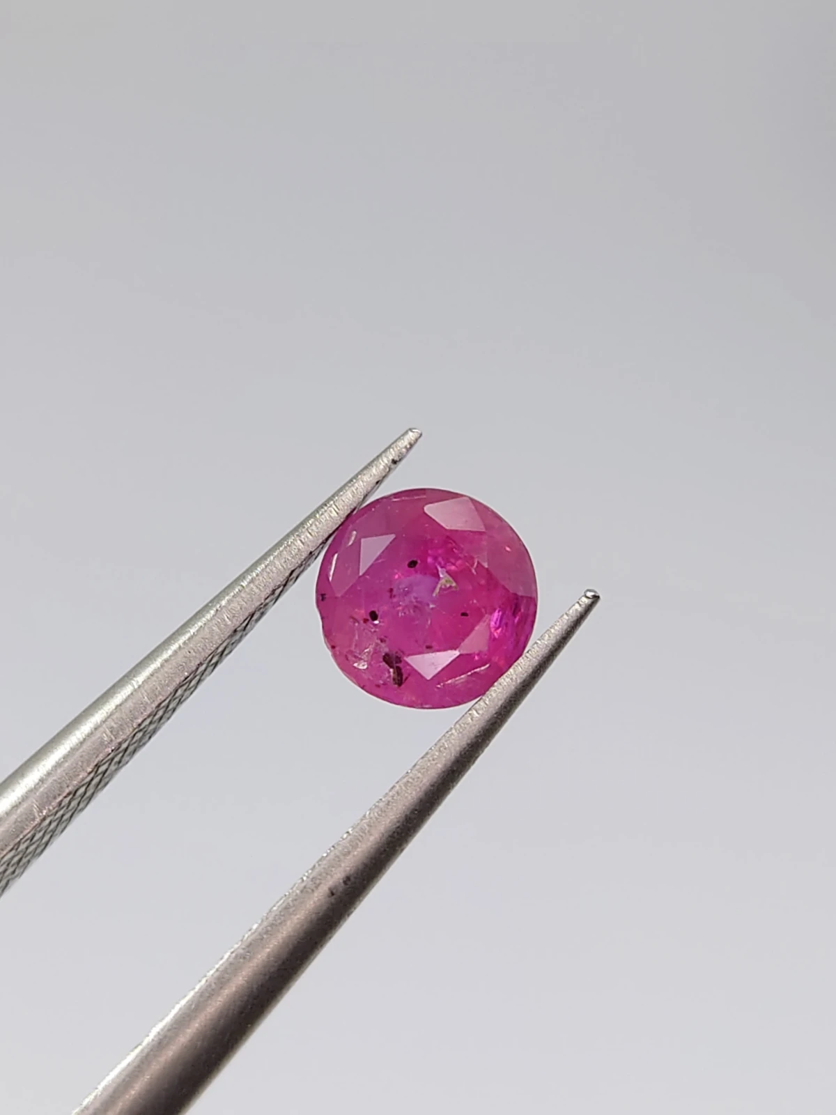 0.69ct Natural Pinkish Red Round Cut Ruby Loose Gemstone From Afghanistan — view 7