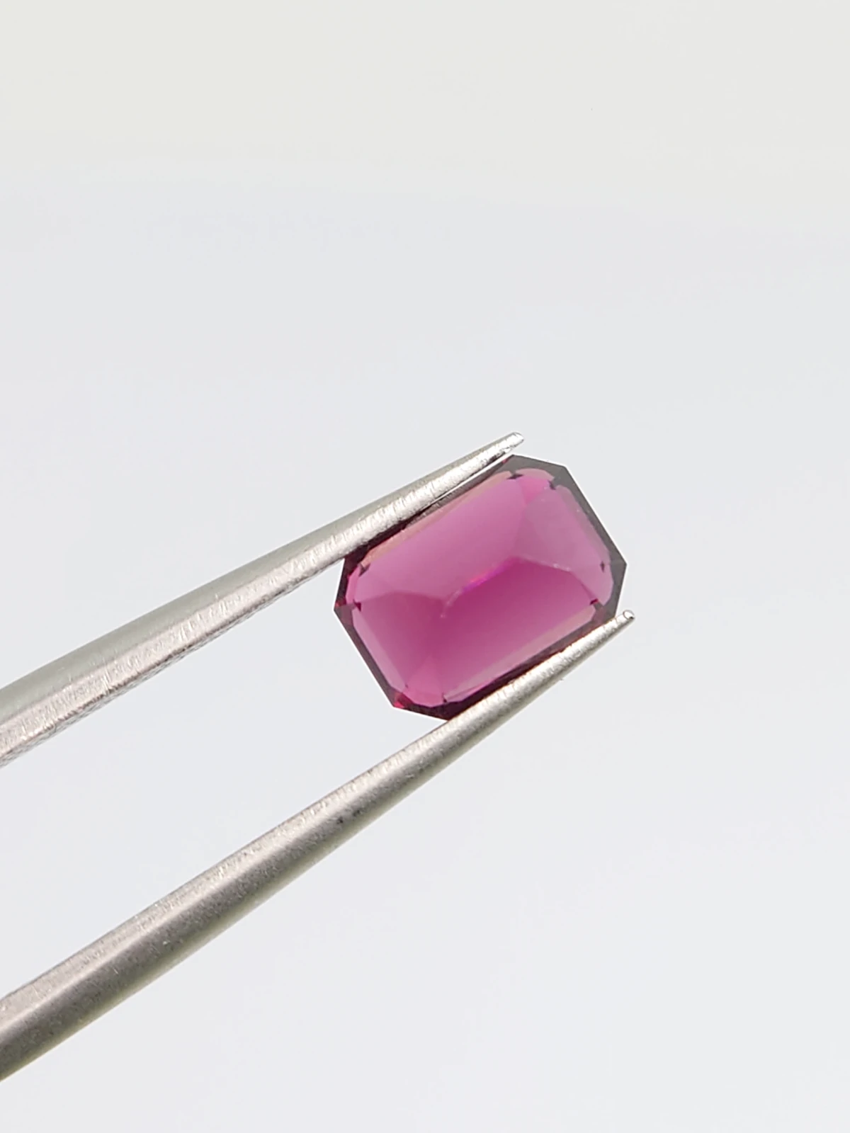 1.39ct Natural Rhodolite Garnet Emerald Cut Loose Gemstone From Tanzania — view 2
